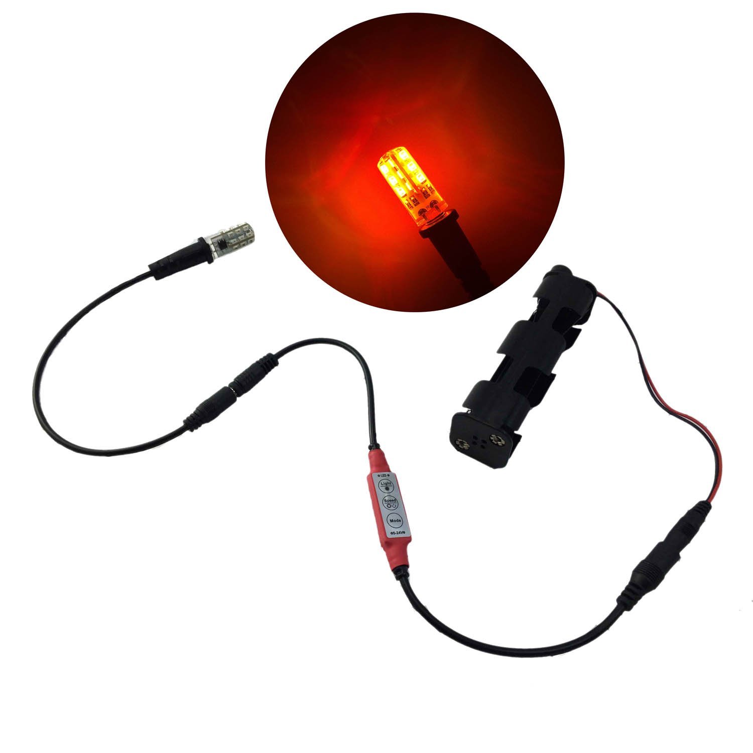 Fire Effect Ember Orange Flame Simulation LED Flicker Light - Realistic Prop Lighting for Theatrical Scenery, Halloween Decor, and Stage Performances