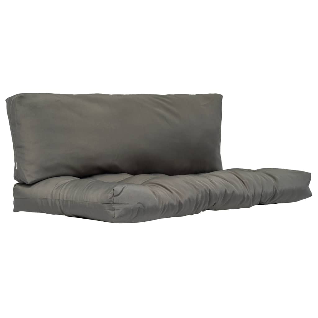2-Pack Thickly-Padded Pallet Cushions - Gray Polyester Seat Cushions for Outdoor, Patio & Sofa Furniture - Water-Resistant & Comfortable for Garden, Deck & Lounge Use