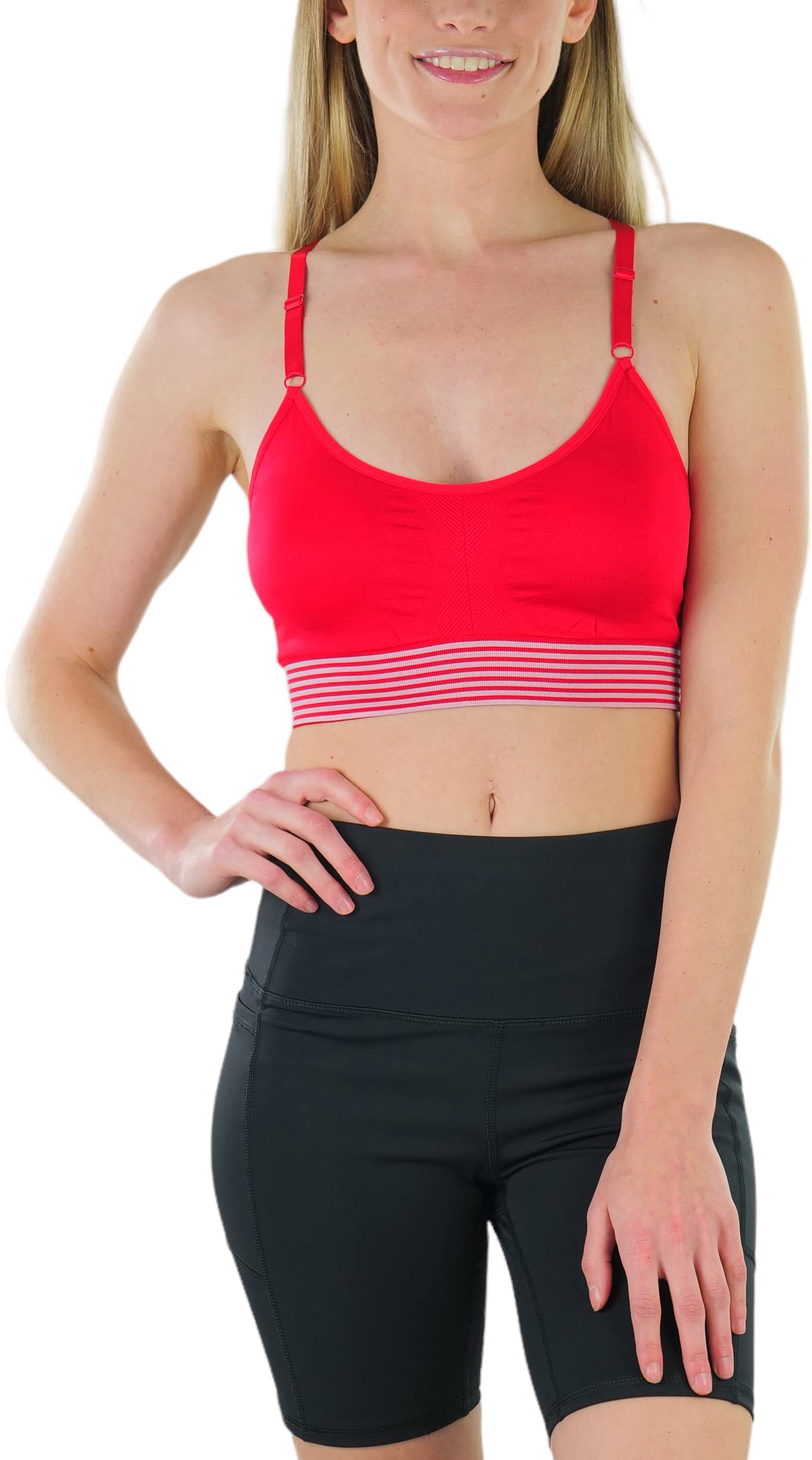 ToBeInStyle Women’s Seamless Supportive Wire-Free Sports Bras & Bralettes - Comfortable Yoga, Gym & Lounge Wear for Active Women