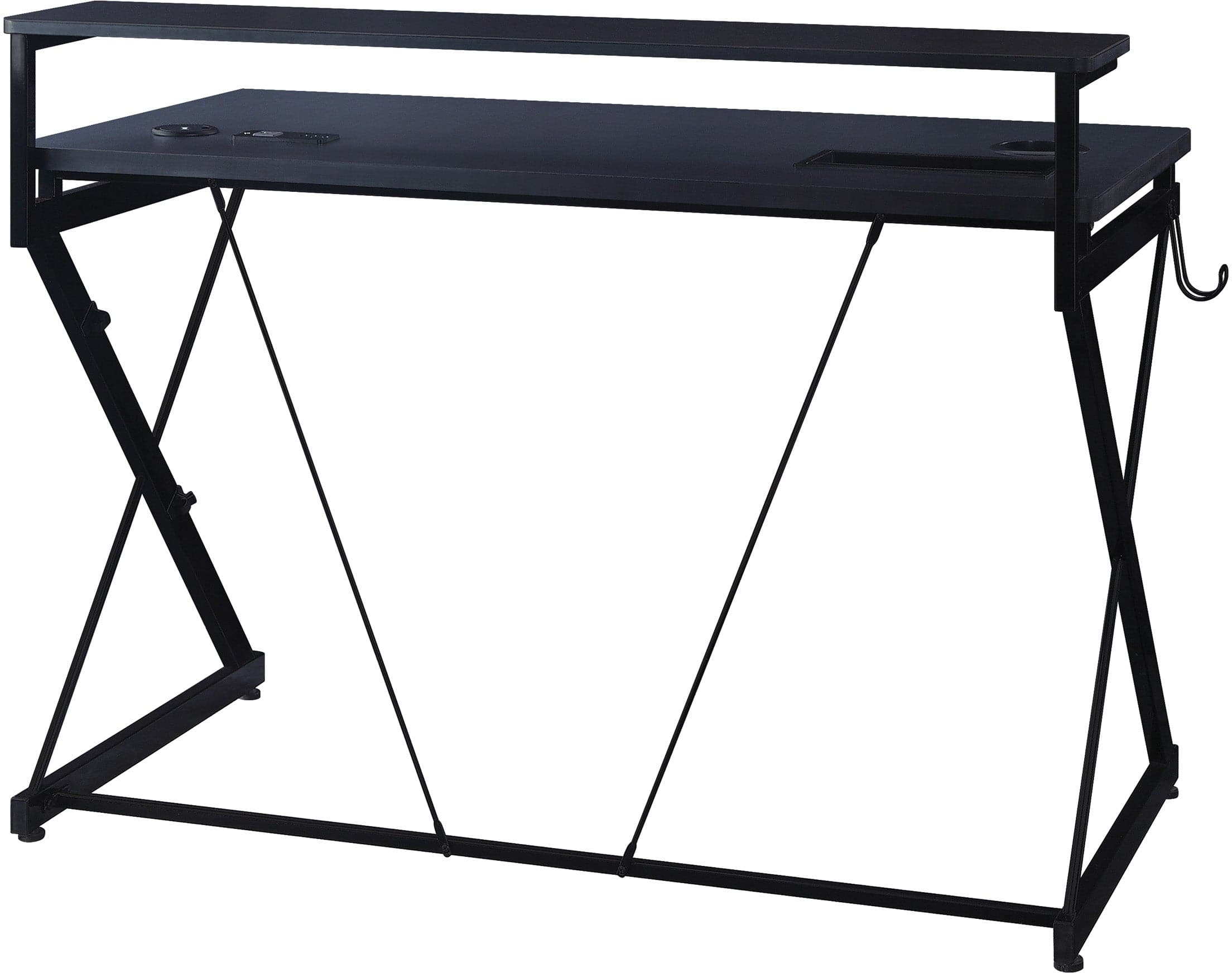 Office Star Emulator Gaming Desk [EMUP48] - Ergonomic Computer Desk for PC & Console Gamers - Perfect for Home Office, Streaming Setup & Esports Gaming