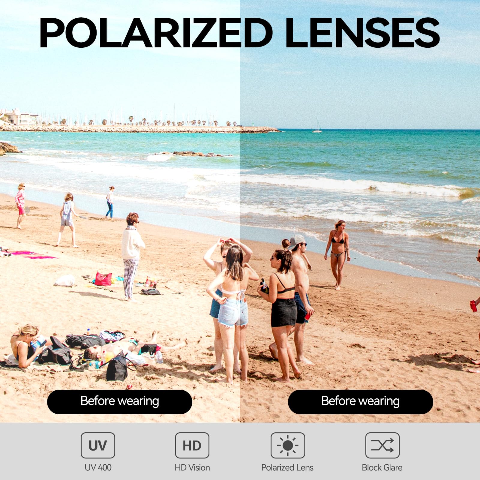 LVIOE Polarized Fit Over Sunglasses for Women & Men – UV400 Protection, Over Glasses Design – Perfect for Driving, Fishing & Outdoor Activities (LS0312)