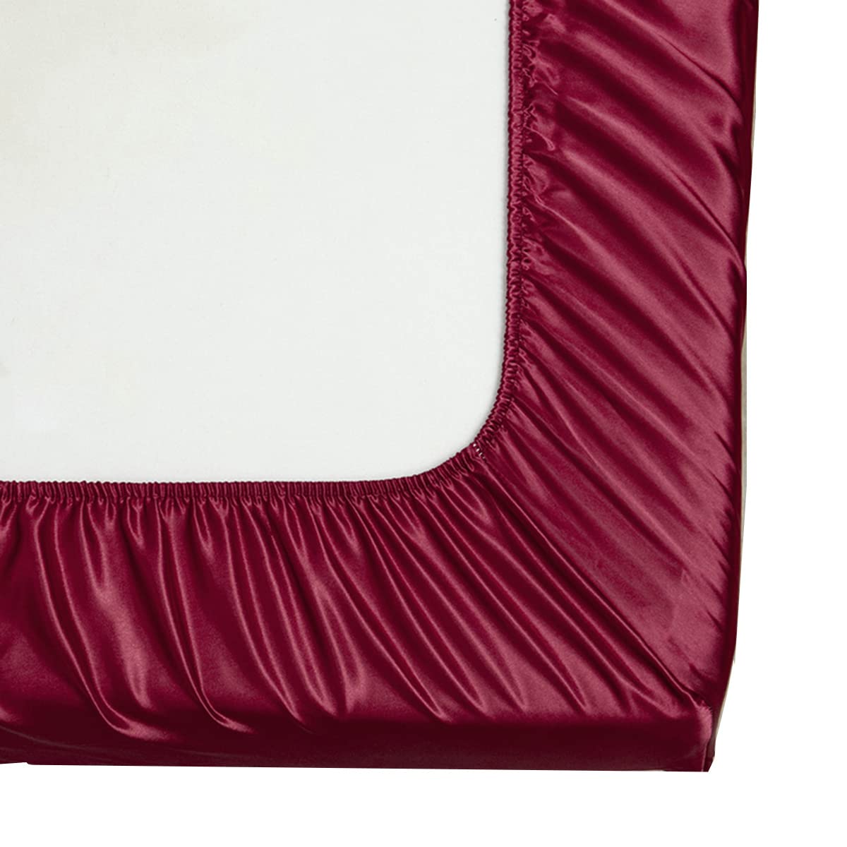 Premium King Size Fitted Sheet - Deep Pocket Microfiber Bottom Sheet - Fade & Shrink Resistant, Durable & Easy Care - 1 Piece Only (Burgundy) - Perfect for Master Bedroom, Guest Room & Airbnb Stays
