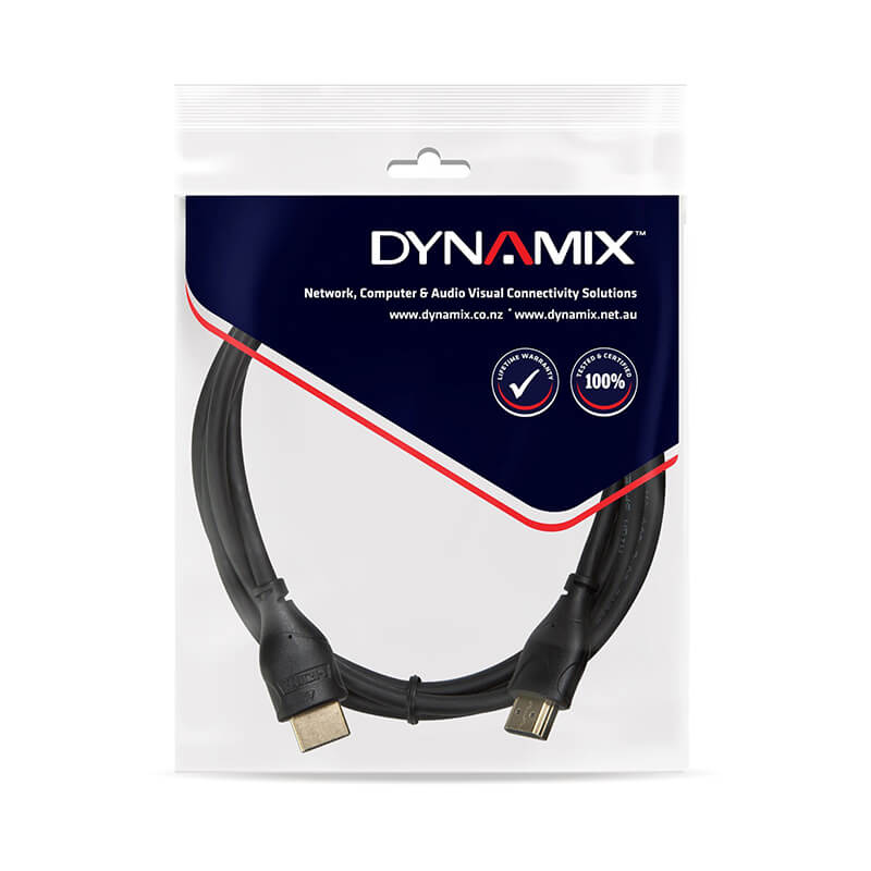 Dynamix 10Gbps Ultra Slim High Speed HDMI Cable with Ethernet - 2M (6.6ft) for 4K TV, Gaming, Home Theater & Office Setup