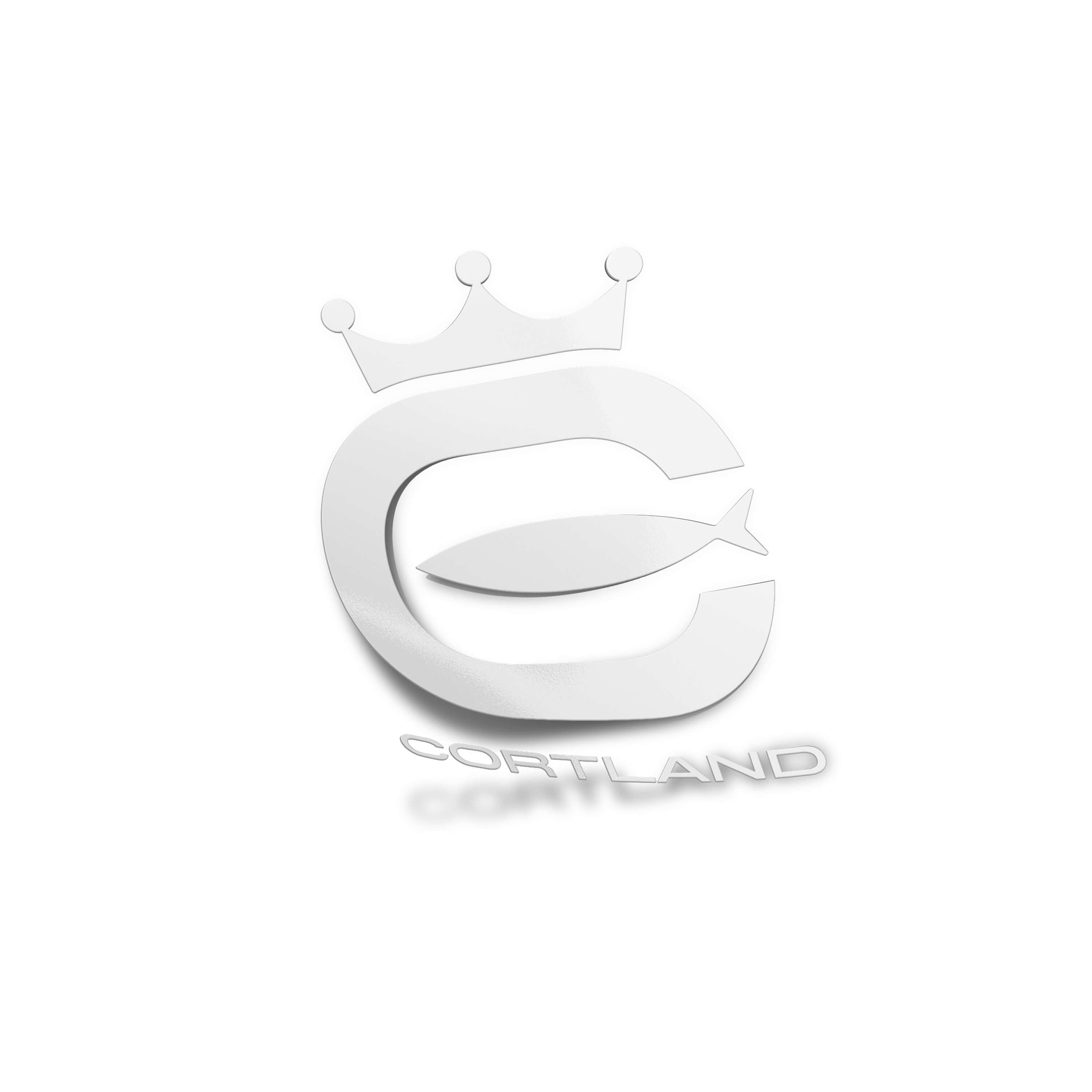 Cortland Logo Boat & Window Die Cut Sticker - White - Waterproof Vinyl Decal for Cars, Boats, Windows & Outdoor Use