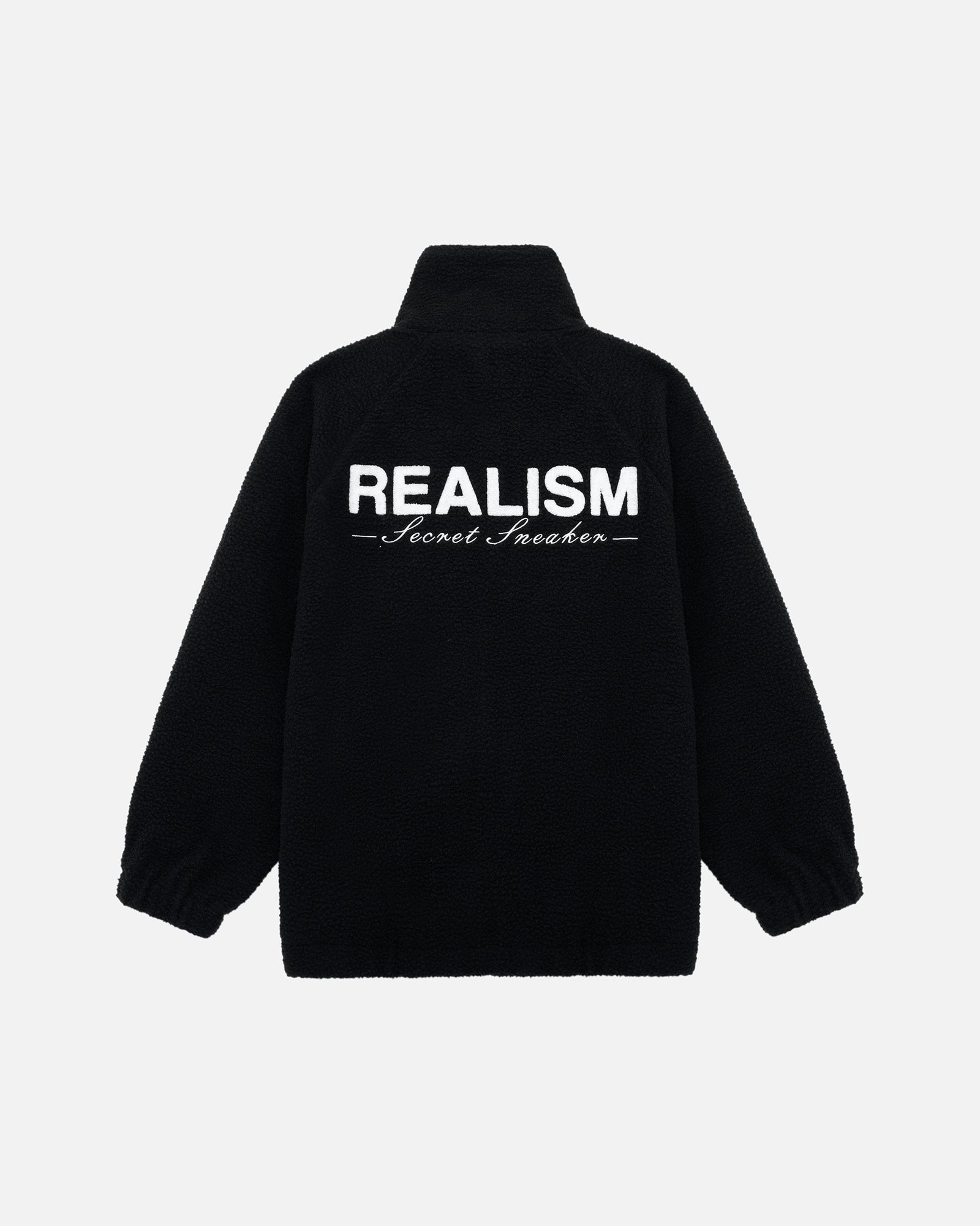 SSS Realism Stride Sherpa Jacket for Men & Women - Warm Fleece Lined Winter Coat, Black - Perfect for Outdoor Activities, Hiking, and Casual Wear