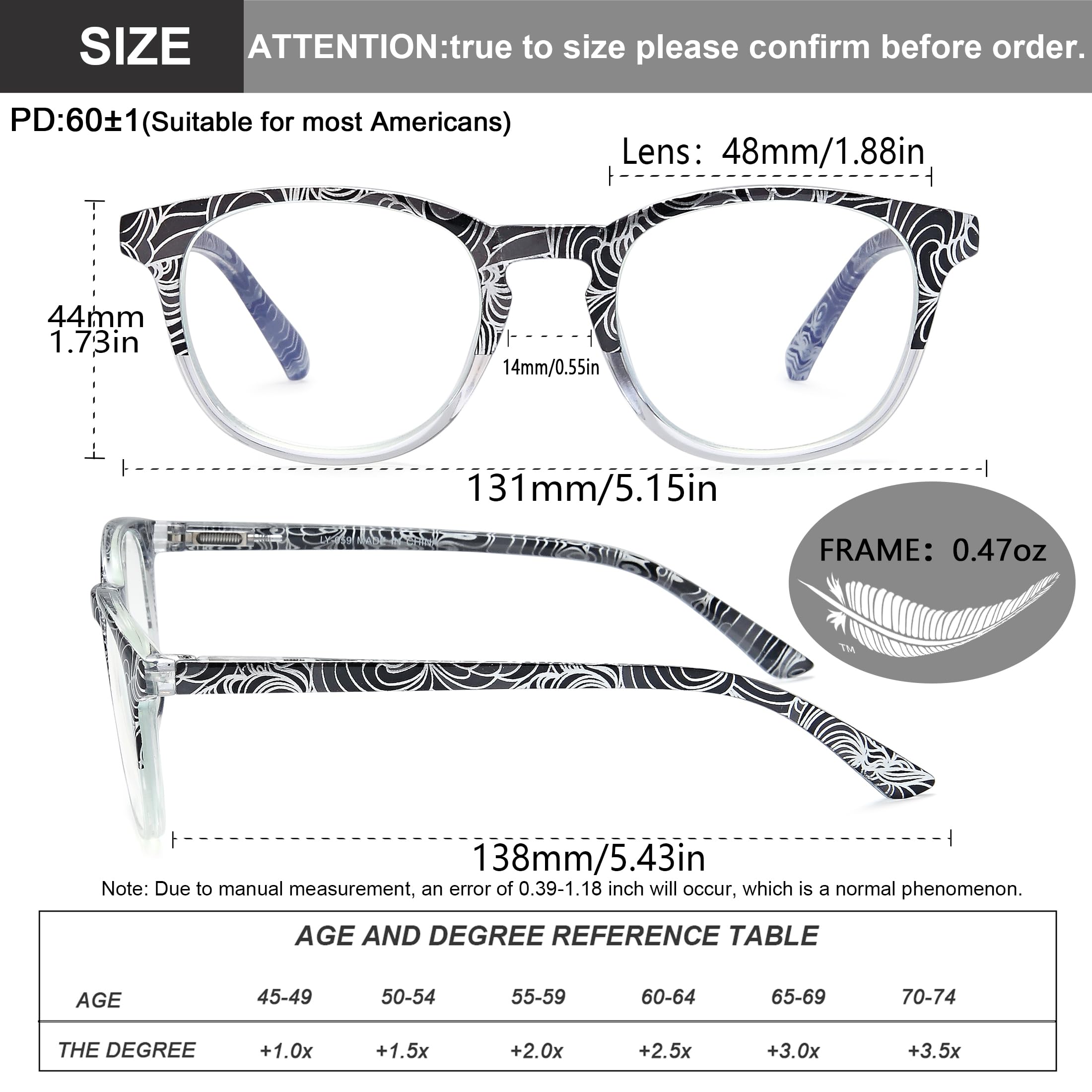 4 Pack Blue Light Blocking Reading Glasses for Men & Women - Stylish Computer Glasses with Spring Hinge (0.75 Magnification) - Perfect for Office, Reading & Screen Time