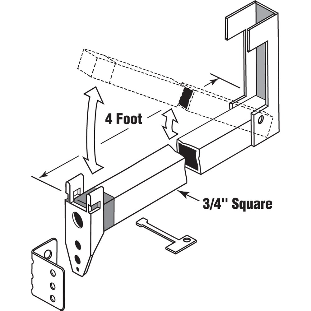 Prime-Line S 4154 48-Inch Sliding Door Security Bar Lock - Heavy Duty Extruded Aluminum, Bronze Finish - Single Pack - Perfect for Patio, Balcony & Home Security