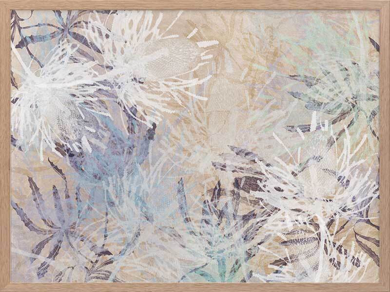 Etch II Framed Wall Art Print - Modern Abstract Canvas Painting for Living Room, Bedroom & Office Decor