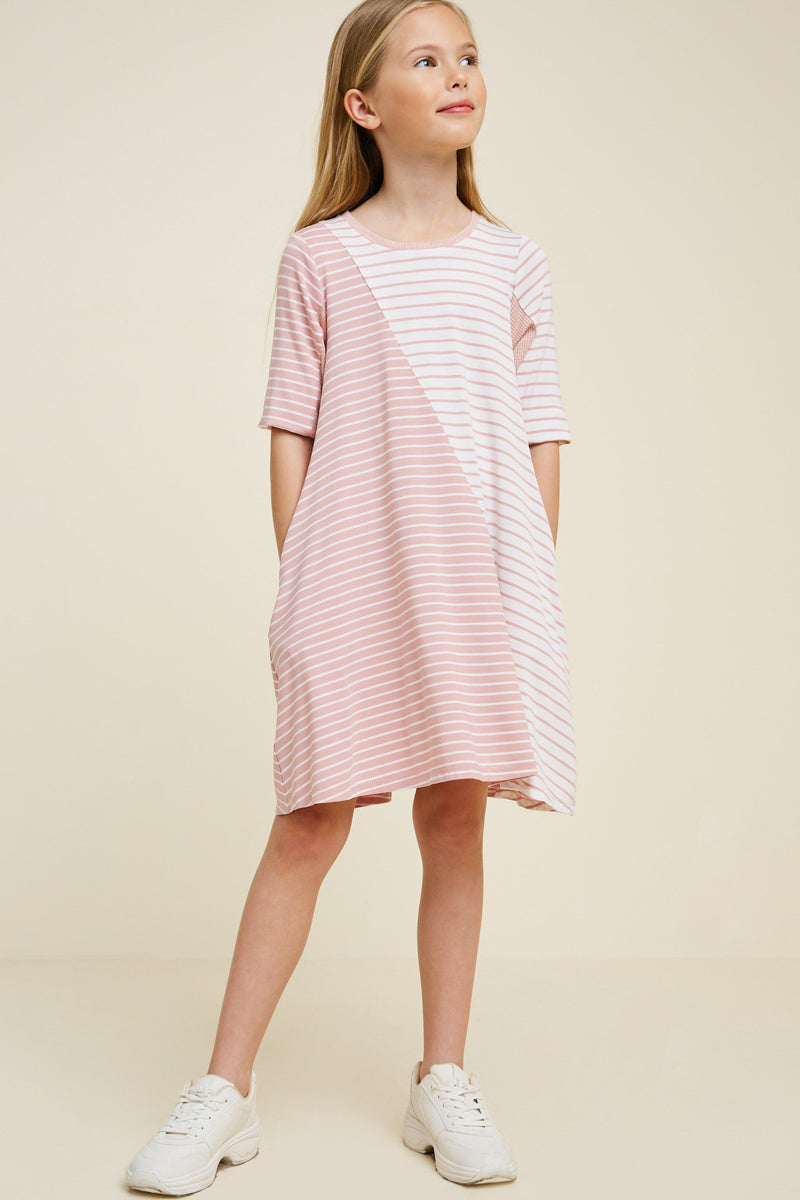 Stylish Contrast Striped Swing Mini Dress for Women - Perfect for Summer Outfits, Beach Vacations & Casual Dates