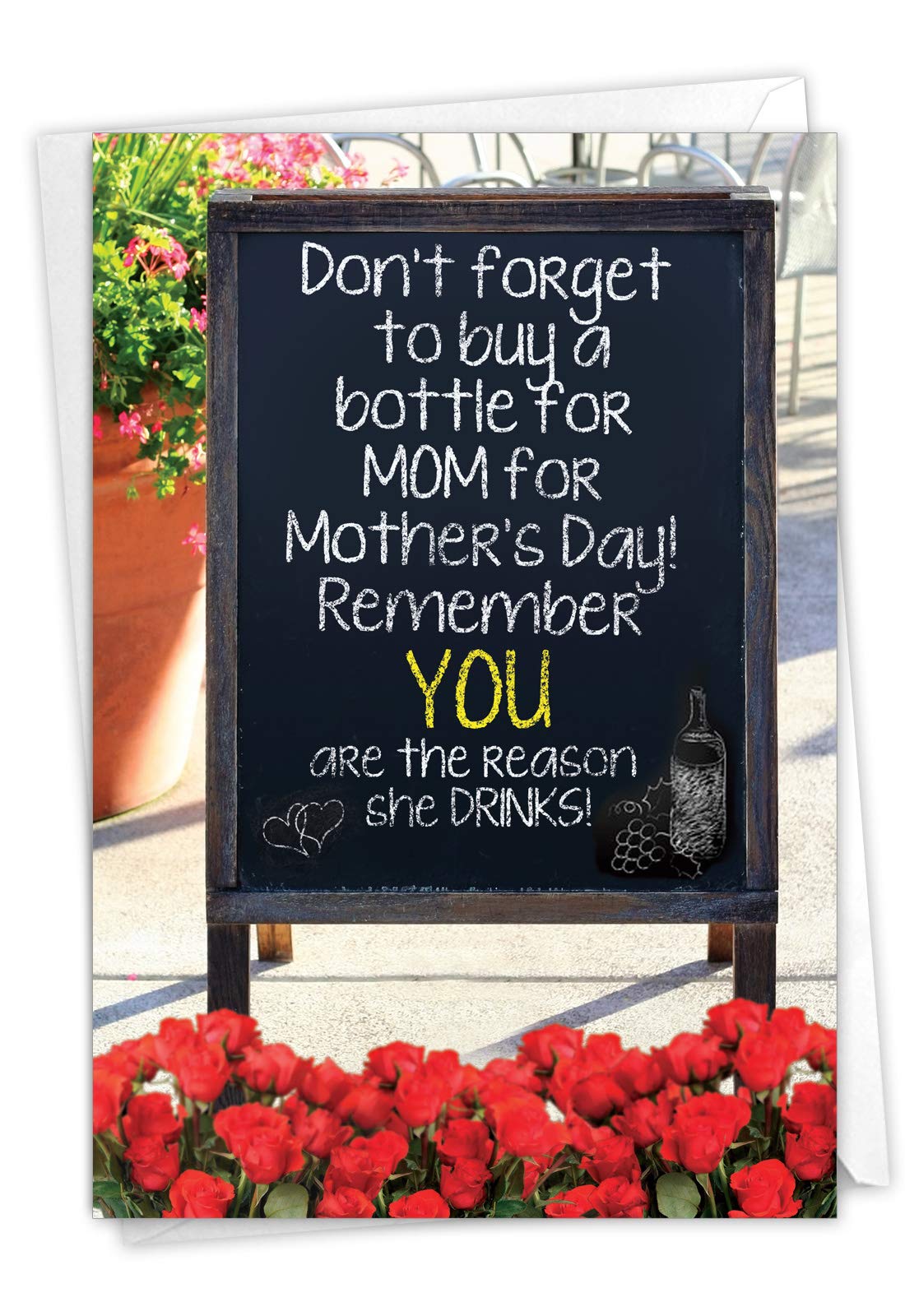 Funny Mother's Day Card with Envelope - Humorous & Loving Greeting Card for Mom - Perfect Gift for Mother's Day, Birthday & Special Occasions