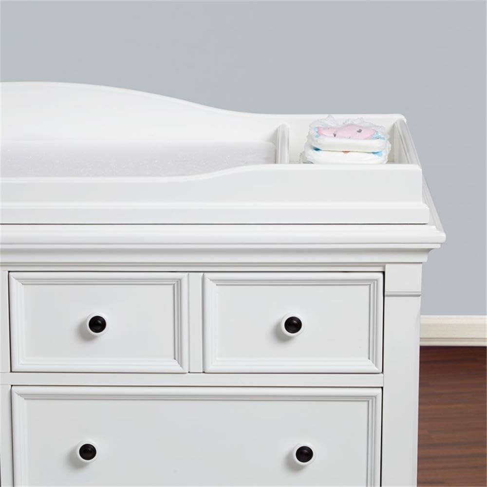 Baby Cache Glendale Changing Topper - Pure White Waterproof Diaper Changing Pad for Nursery & Travel | Safe & Comfortable Baby Changing Station for Home, Daycare & On-the-Go Parents