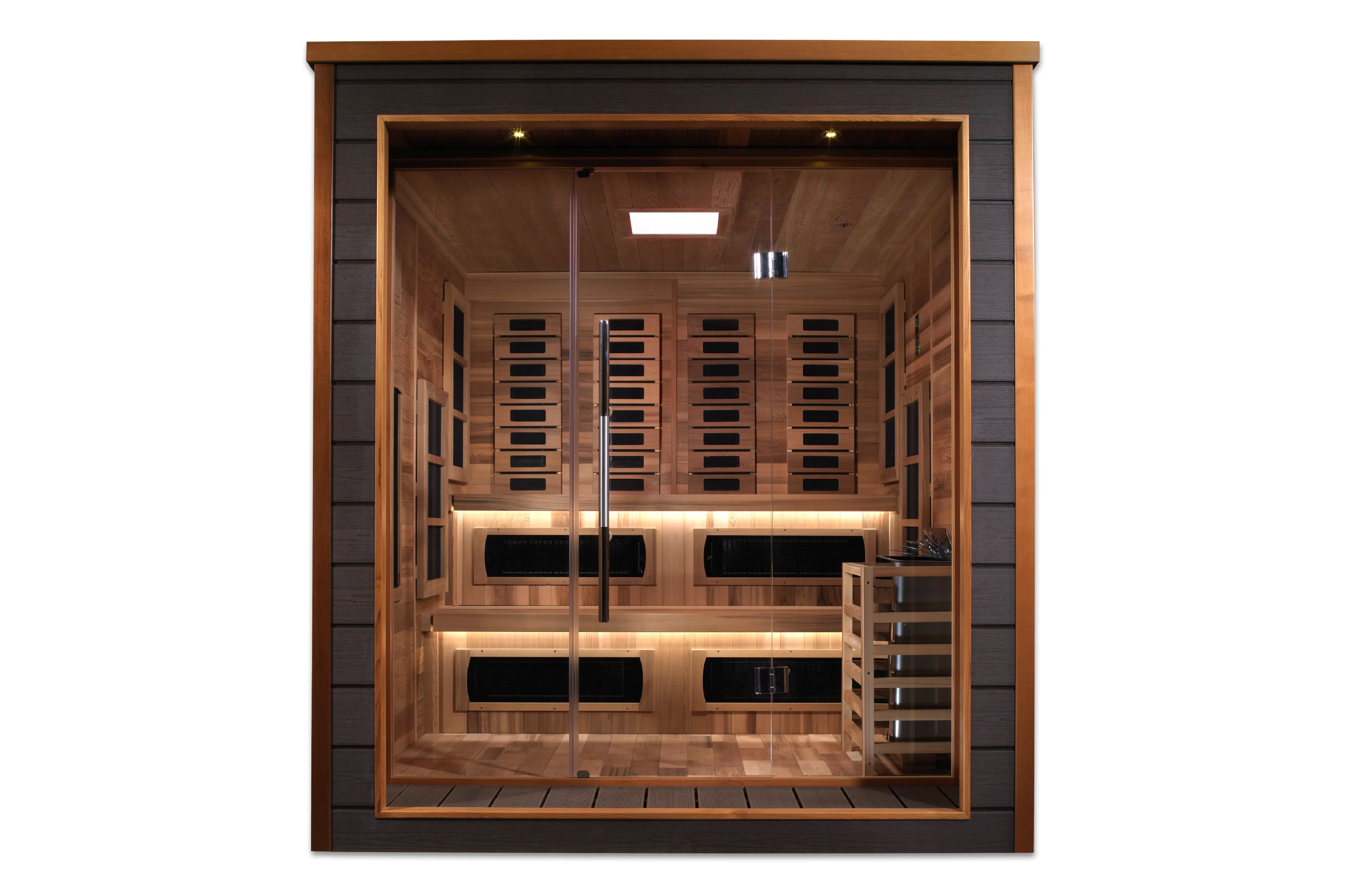 Golden Designs Karlstad 6-Person Infrared Sauna for Indoor & Outdoor Use - Full Spectrum Heat Therapy for Relaxation, Detox & Muscle Recovery