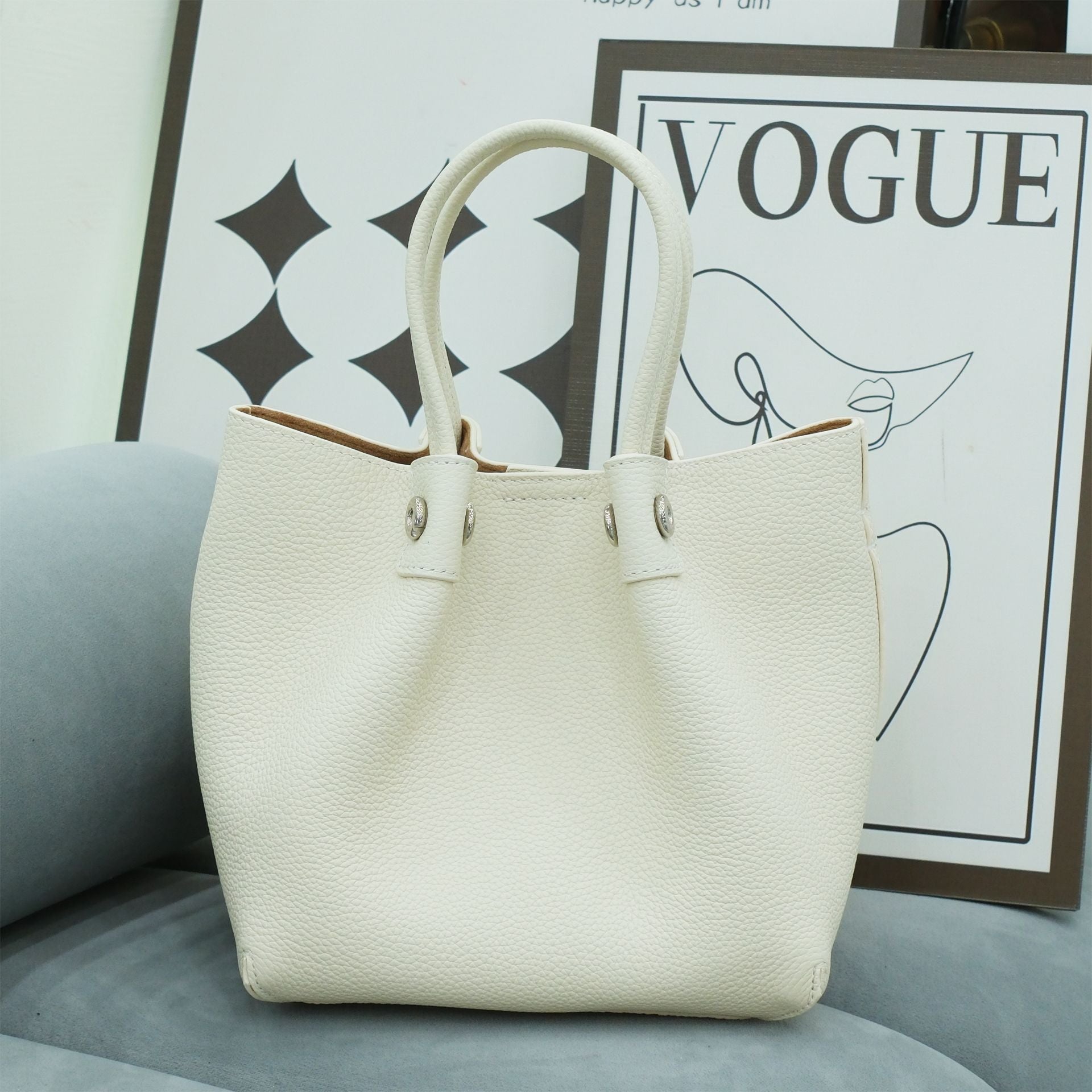 Premium Genuine Leather Carryall Tote Bag for Women & Men - Stylish & Durable Travel, Work & Everyday Use