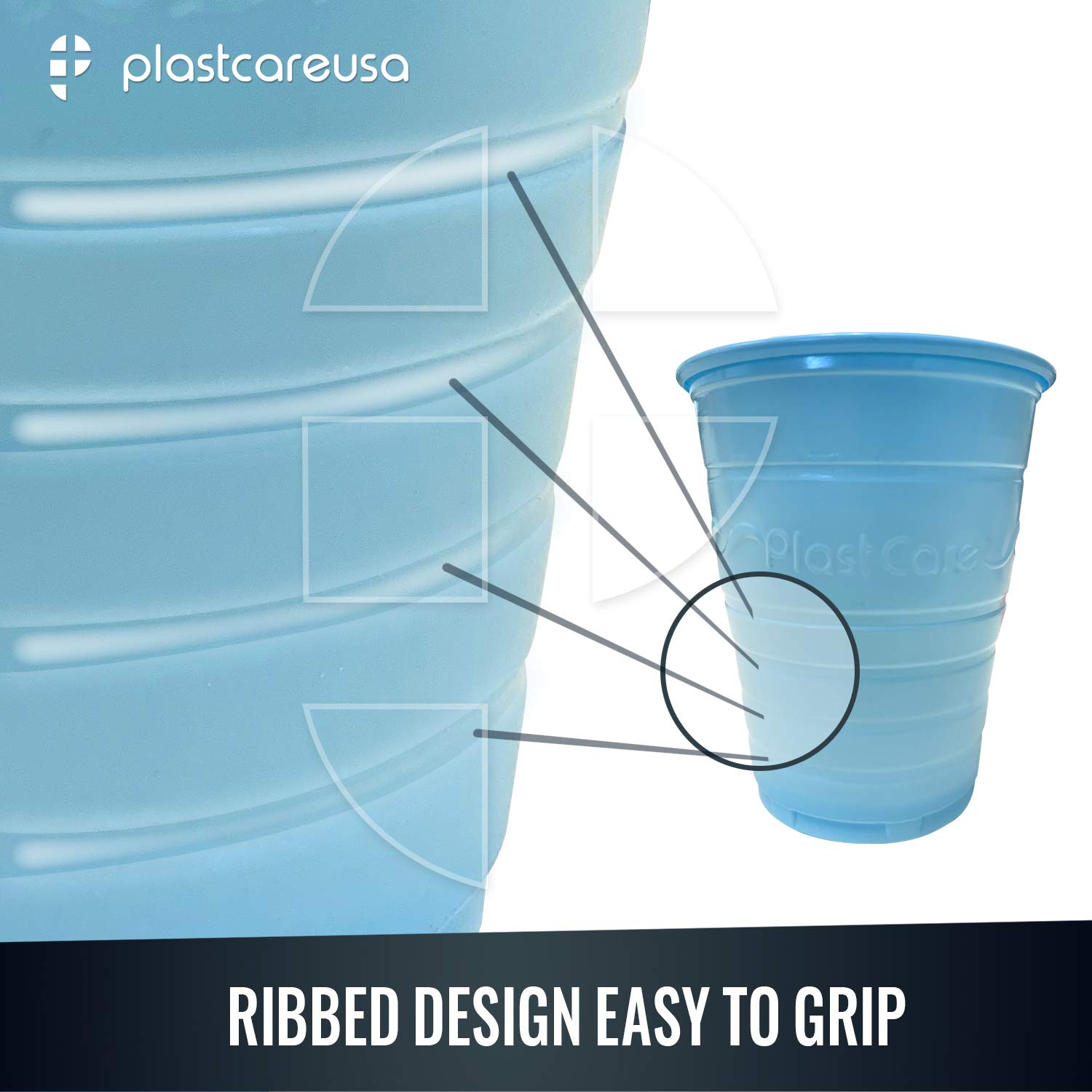 200 Pack 5 oz Disposable Plastic Cups - Purple Ribbed Design for Drinking, Mouthwash Rinse & Dental Care | Perfect for Parties, Picnics, and Home Use