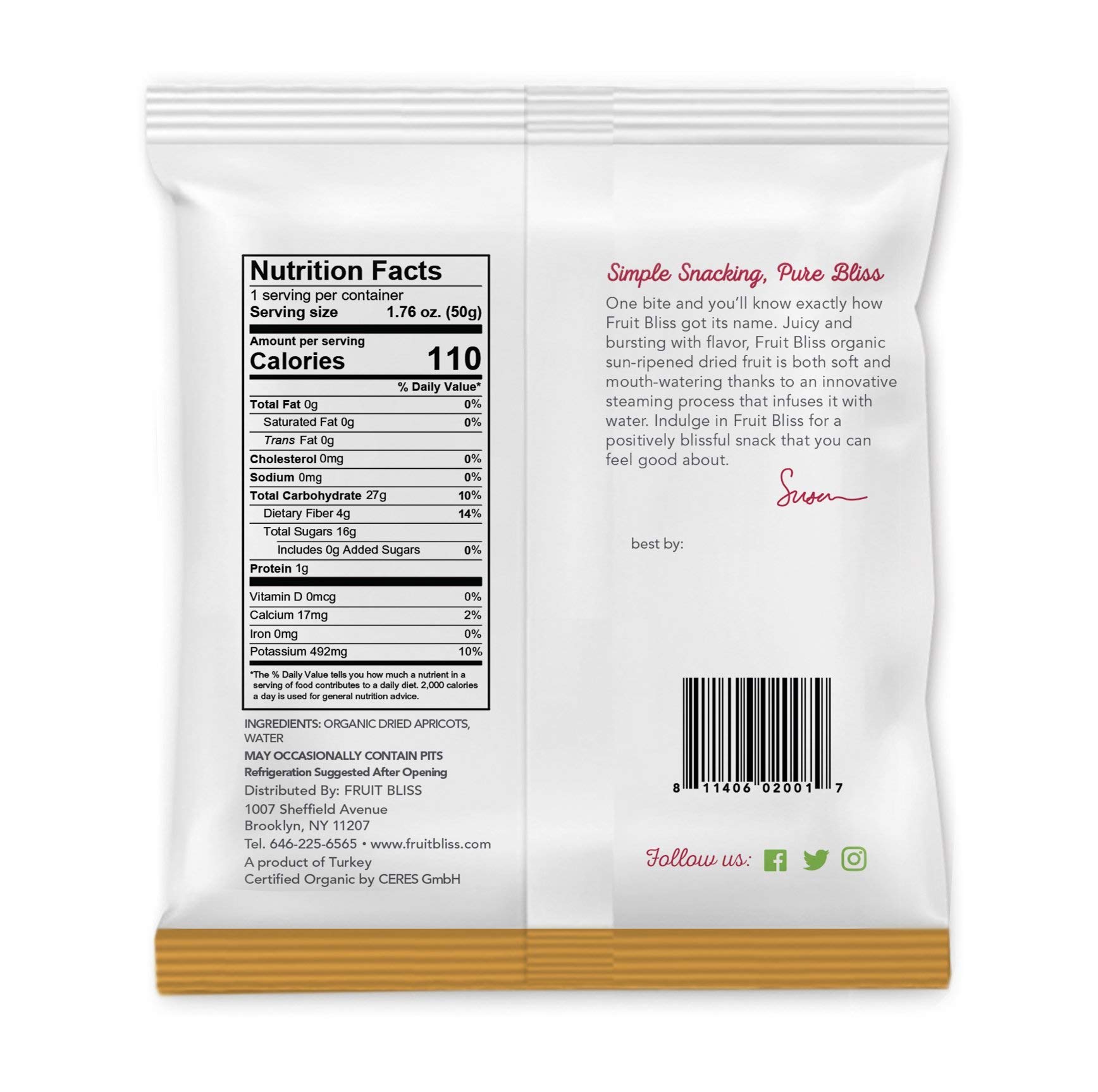Organic Unsulfured Turkish Dried Apricots - Non-GMO, Gluten-Free Healthy Snack - 12 Pack (1.76 oz Each) - Perfect for On-the-Go, Post-Workout & Kids Lunch Boxes