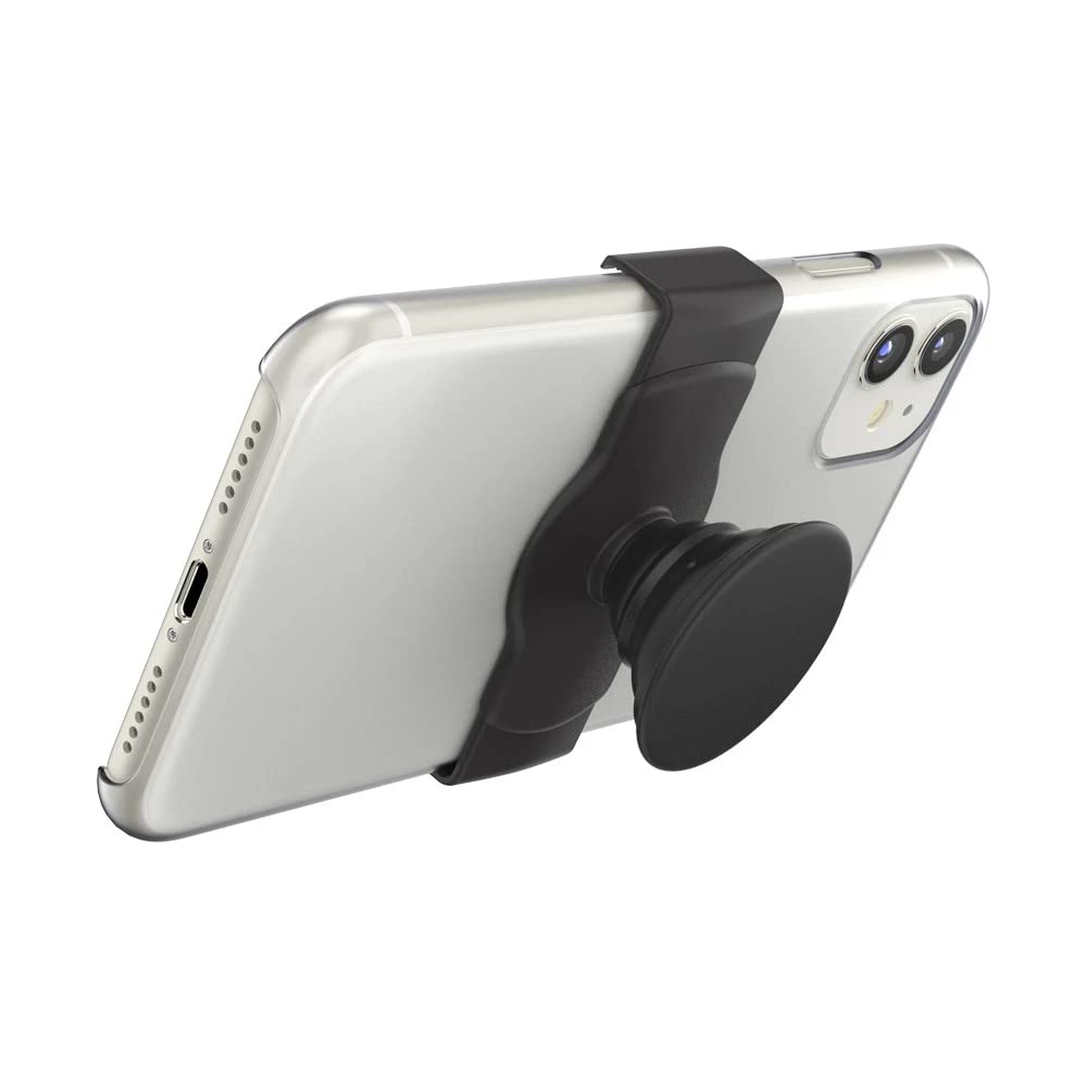 PopSockets Slide Phone Grip with Expanding Kickstand - Black Square Edge Phone Holder for iPhone, Samsung & Smartphones | Perfect for Watching Videos, Taking Selfies & Secure Grip While Commuting