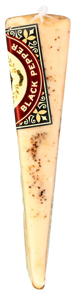 Sartori Black Pepper BellaVitano Cheese - 5.3 oz (4 Pack) | Gourmet Italian Cheese for Charcuterie Boards, Wine Pairing & Gift Giving