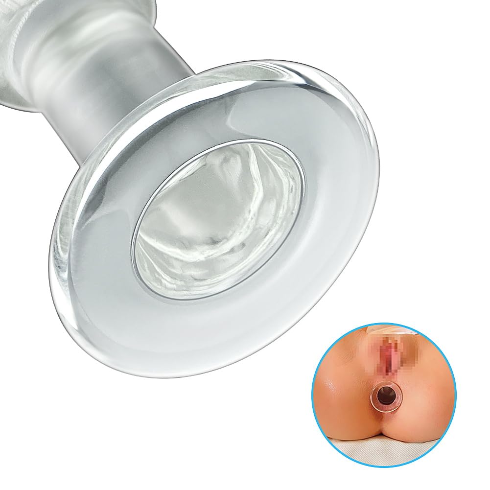 Premium 3-Piece Conical Glass Anal Plug Set - Transparent Butt Plug for G-Spot & Prostate Stimulation - Safe Sex Toy for Men, Women & Couples - Perfect for Beginners & Valentine's Gift - Use for Solo Play, Couples Exploration & Sensual Massage