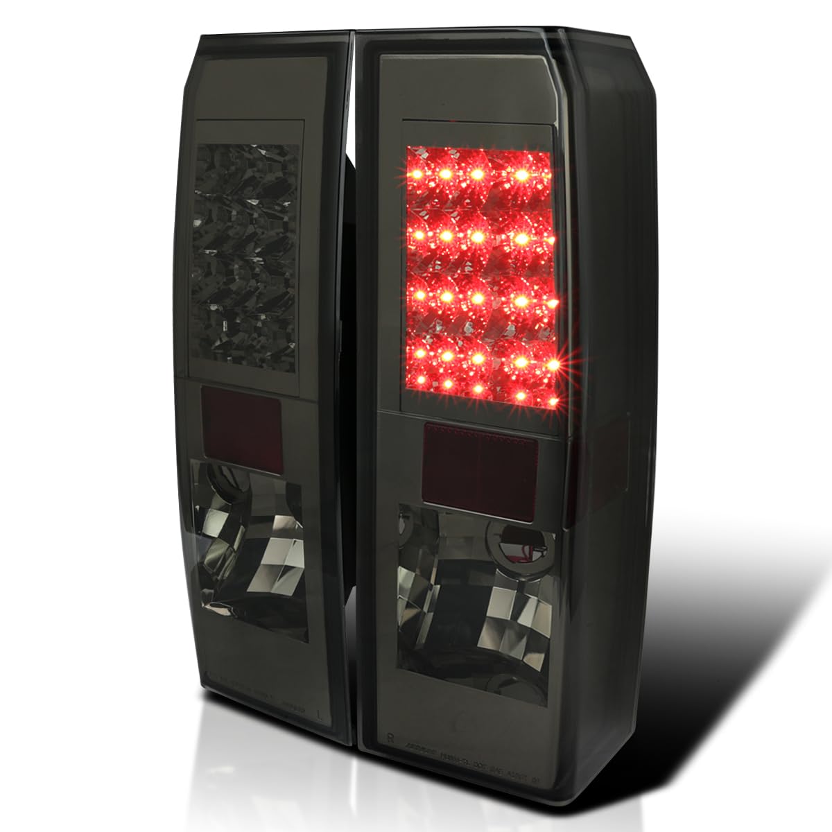 Spec-D Tuning Smoke LED Tail Lights for 2005-2010 Hummer H3 - Left & Right Pair Assembly - Enhanced Visibility & Style for Night Driving & Off-Road Adventures