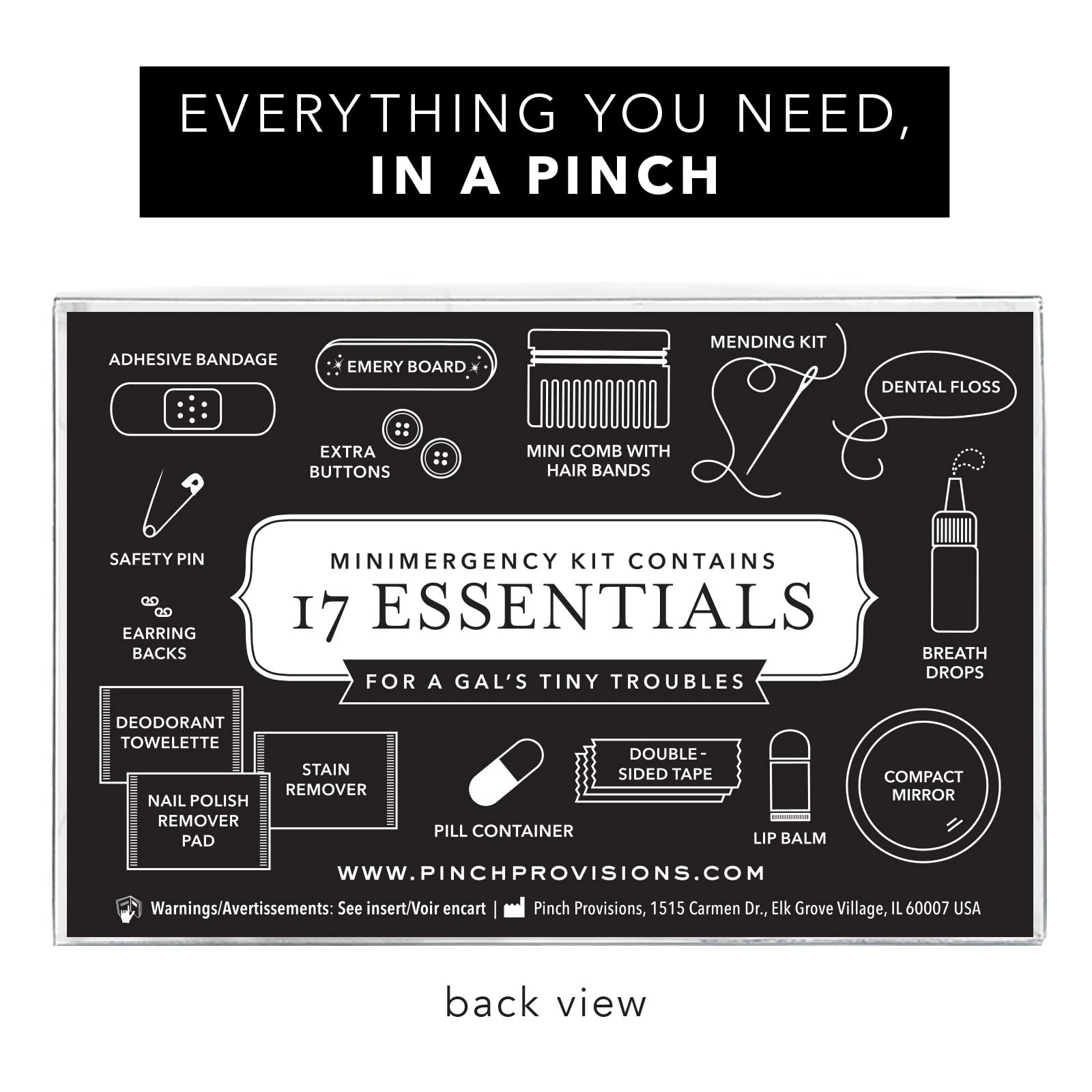 Pinch Provisions Sweetheart Minimergency Kit - 17 Travel-Sized Cosmetic Essentials for Women | Compact Beauty Emergency Kit for Purse, Travel, Office & On-the-Go | Perfect Valentine's Day & Birthday Gift for Her