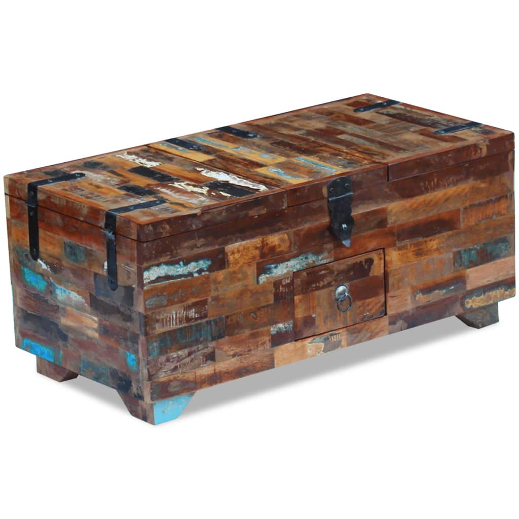 Reclaimed Wood Coffee Table Box Chest 31.5