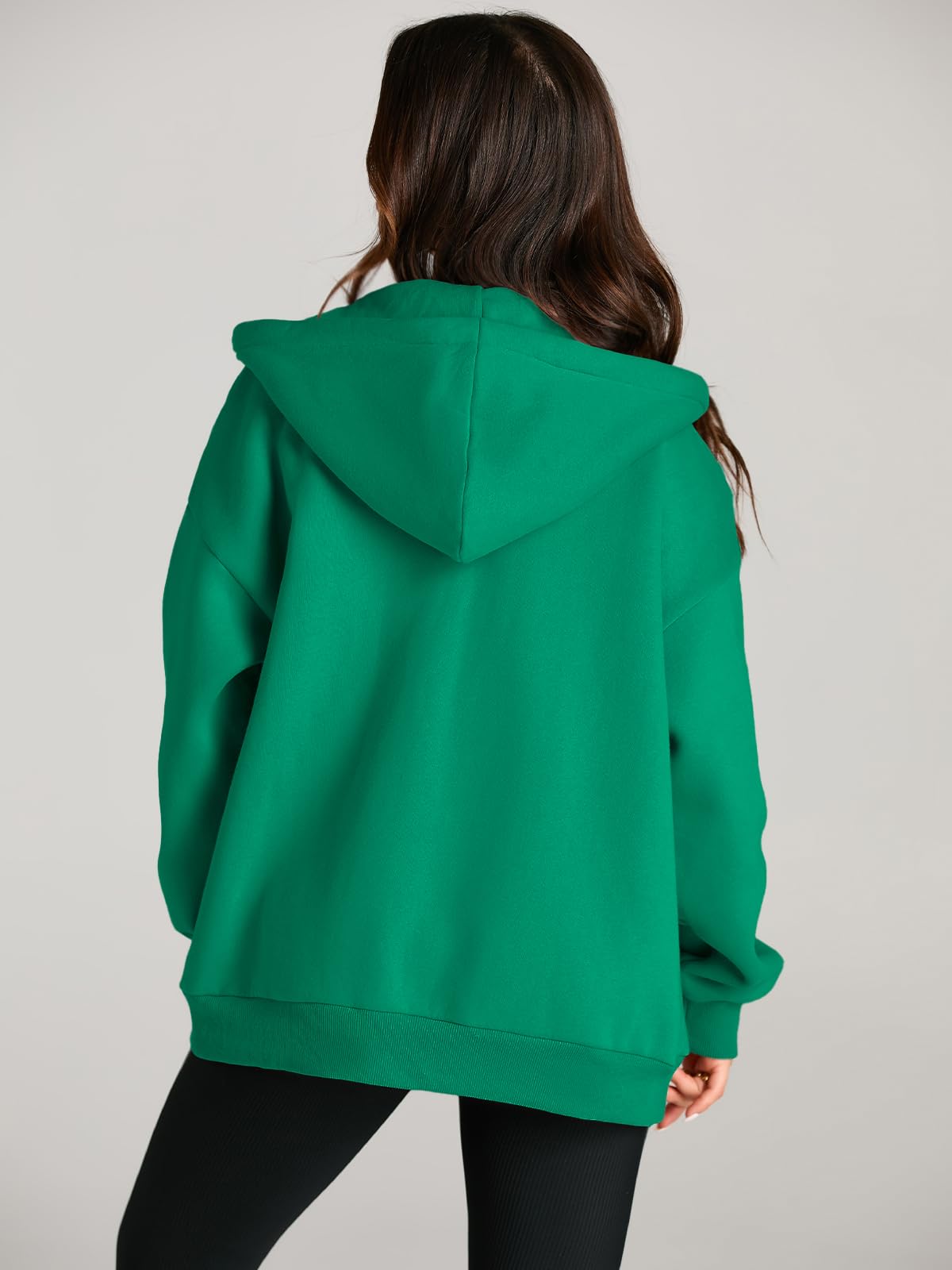 EFAN Women's Oversized Zip Up Hoodie with Drawstring & Pocket - Cute Fall Jacket for Casual Wear, Street Style & Outdoor Activities