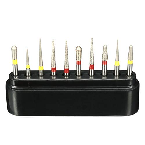 10Pcs Dental Burs Set - High Speed Diamond Polishing Grinding Drill Bits for Rotary Tools | Professional Dental Lab & DIY Teeth Whitening Kit