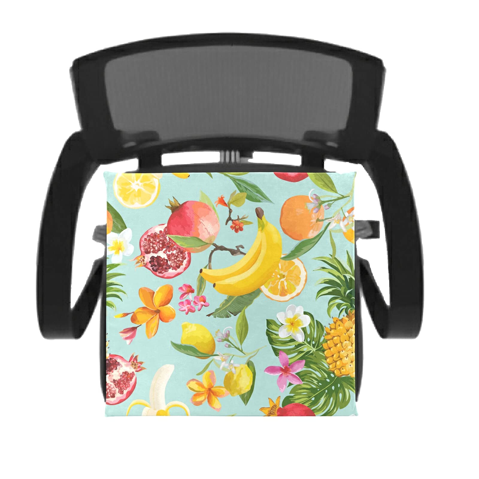 Emelivor Tropical Fruits Chair Cushion - Memory Foam Seat Cushion with Washable Cover - Comfortable Chair Pad for Dining, Kitchen, Office Chairs - Perfect for Home, Work & Relaxation