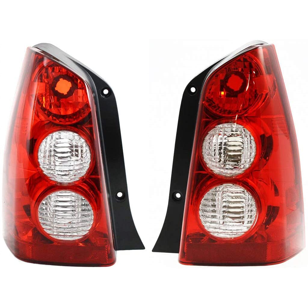 KarParts360 Replacement Tail Light Assembly Pair for 2005-2006 Mazda Tribute - Driver & Passenger Side with Bulbs (MA2818107, MA2819107, EF91-51-180C, EF91-51-170C) | Easy Installation & Enhanced Visibility for Night Driving