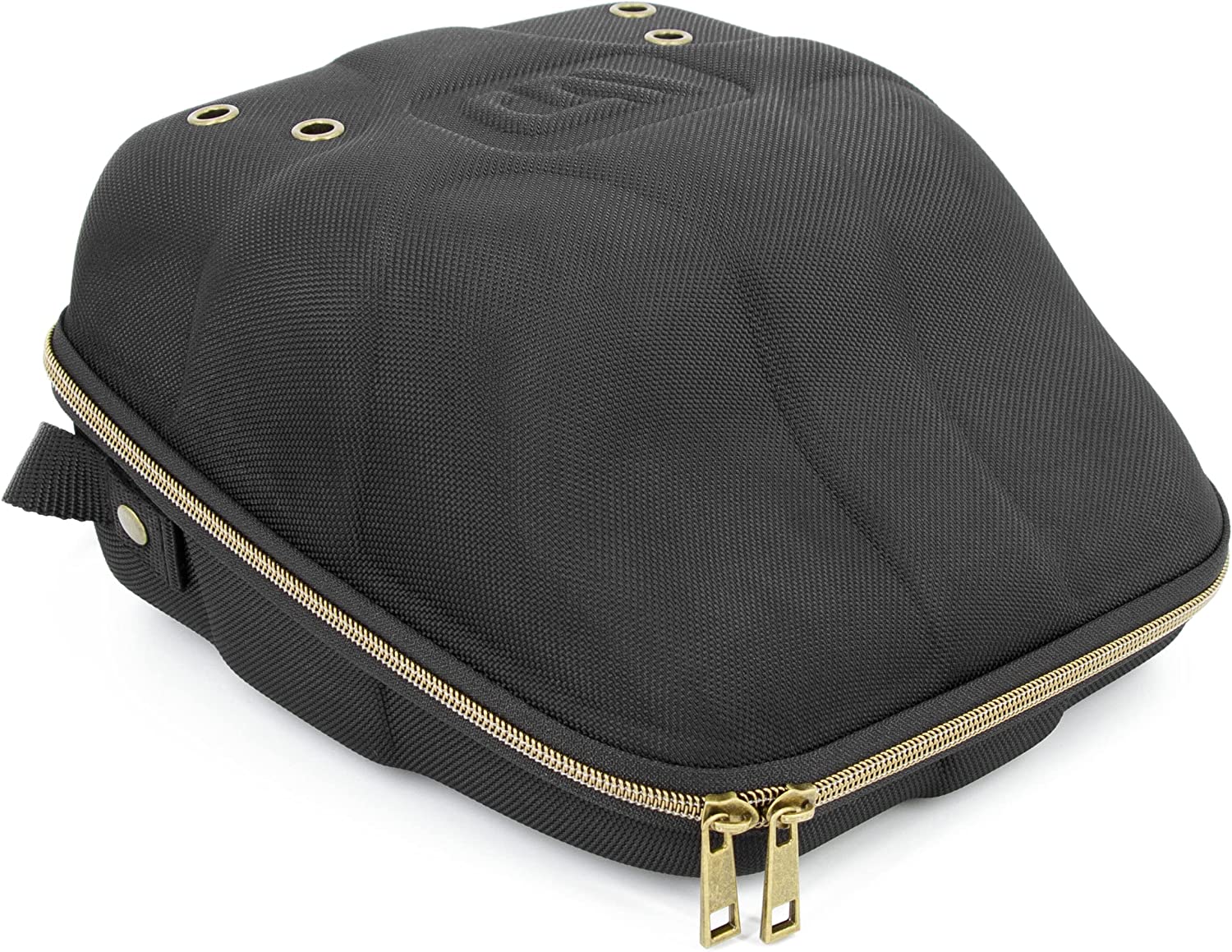 CASEMATIX Hard Shell Baseball Cap Travel Case - Holds 4 Hats with Carabiner & Handle - Portable Hat Storage Organizer for Travel, Sports, and Outdoor Adventures