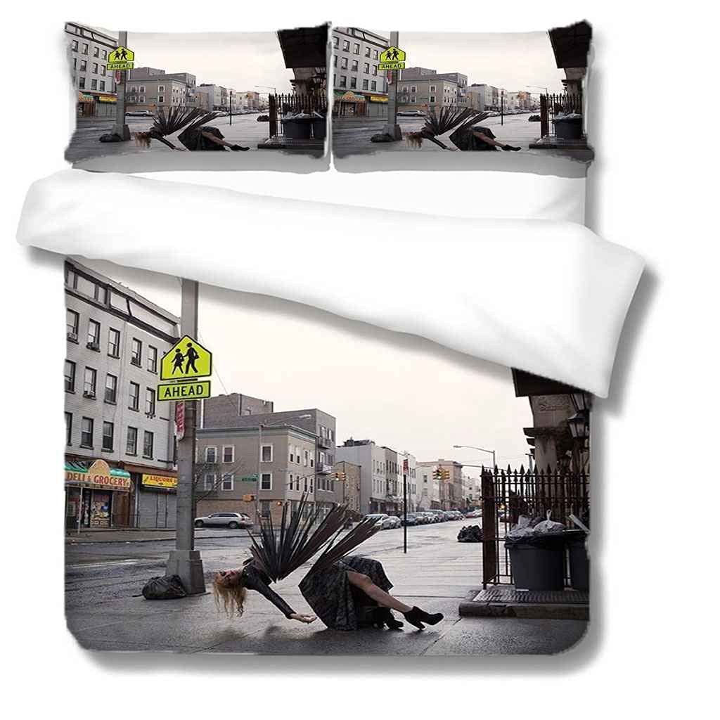Modern City Street View Duvet Cover Set Queen 90