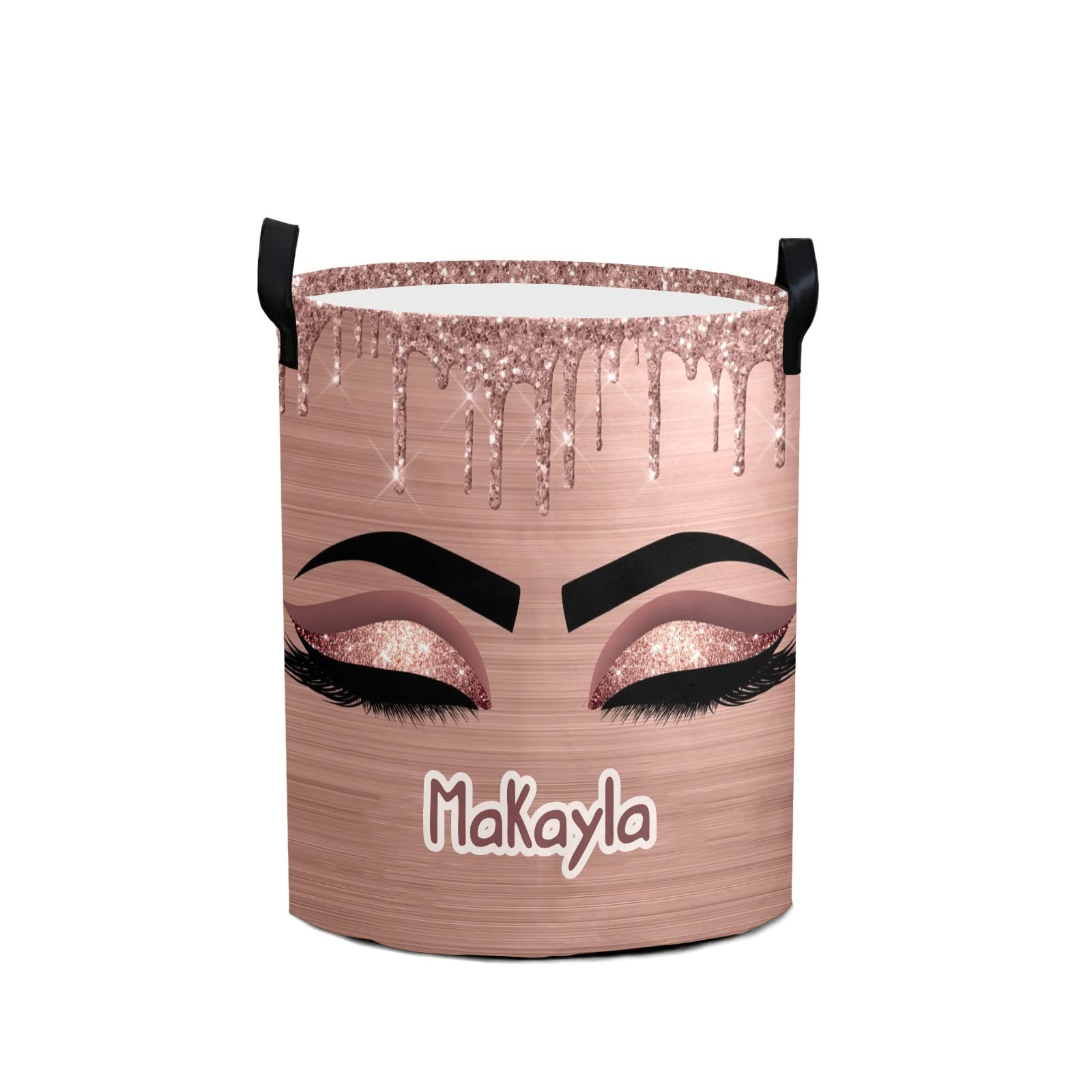 Customized Pink Eye Dirty Clothes Bag - Waterproof Collapsible Laundry Storage Basket for Clothes, Toys & Bedroom Organization - Perfect for Travel, Dorm & Home Use