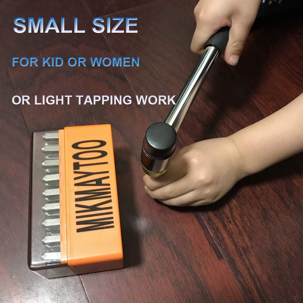 Double-Faced Rubber Mallet Hammer - Non-Slip Small Rubber Hammer for Jewelry Making, Crafts & Light Tapping Work - Perfect for Jewelers, Kids & Women - Ideal for DIY Projects, Watch Repair & Delicate Hammering Tasks
