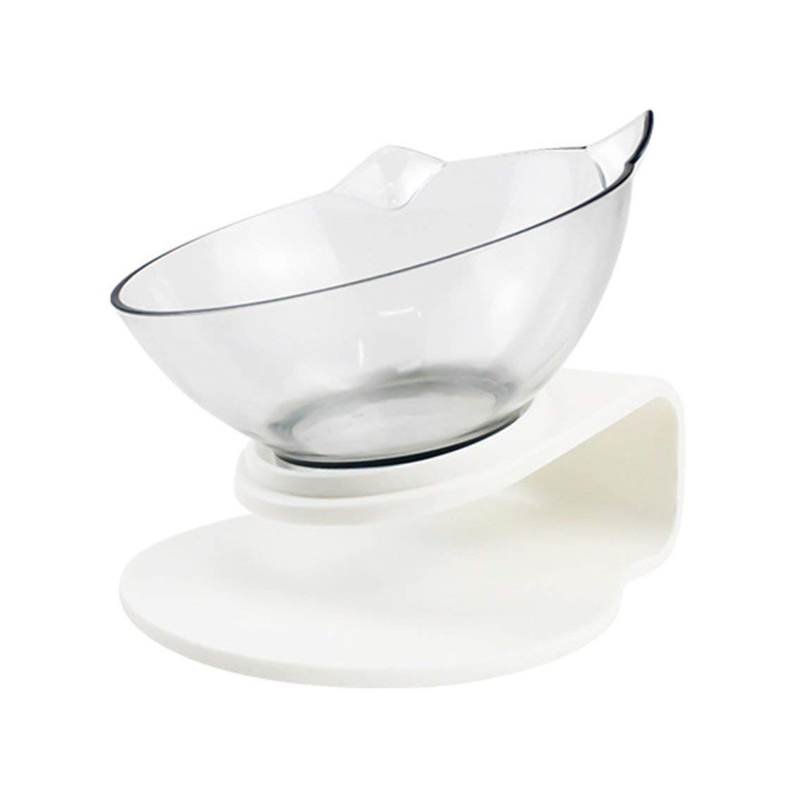 15 Degree Tilted Double Bowl Pet Food Dish for Dogs and Cats - Non-Slip Elevated Feeder for Small & Medium Breeds - Perfect for Home, Kitchen, or Outdoor Use