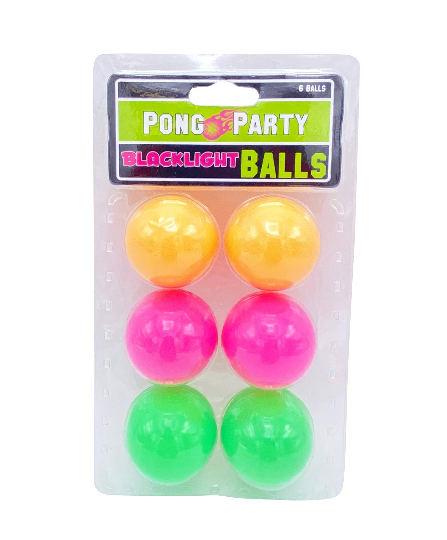 Neon Blacklight Ping Pong Balls for Party Games - Glow in The Dark UV Reactive Balls for Beer Pong, Nightclub Events & College Parties
