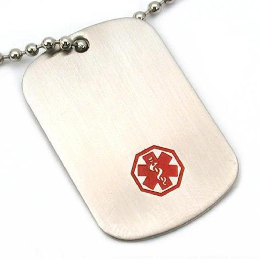 FindingKing Medical Emergency ID Dog Tag Charm with 26