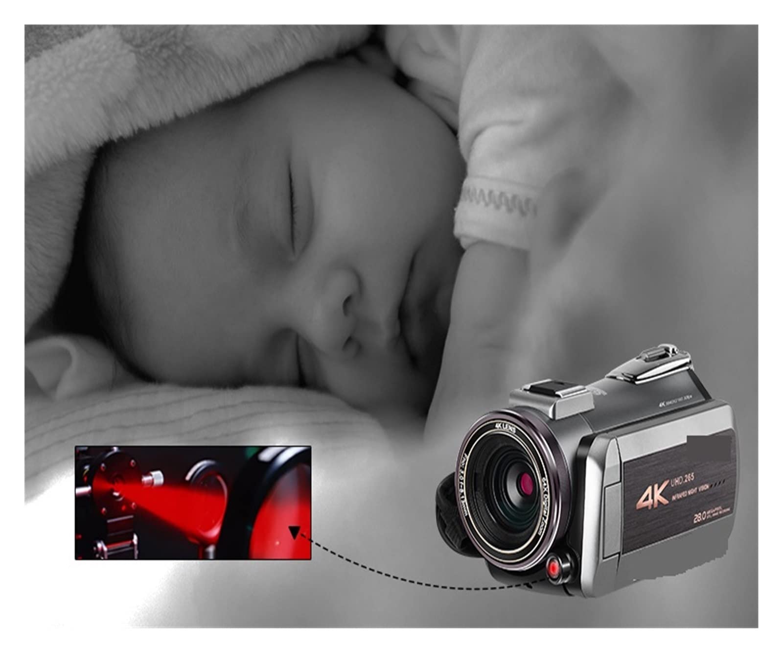 BODORME 4K Vlog Camera with 64X Digital Zoom & IR Night Vision - Professional Camcorder for YouTube, Travel, and Outdoor Filming (Bundle A) - Perfect for Vlogging, Live Streaming, and Content Creation