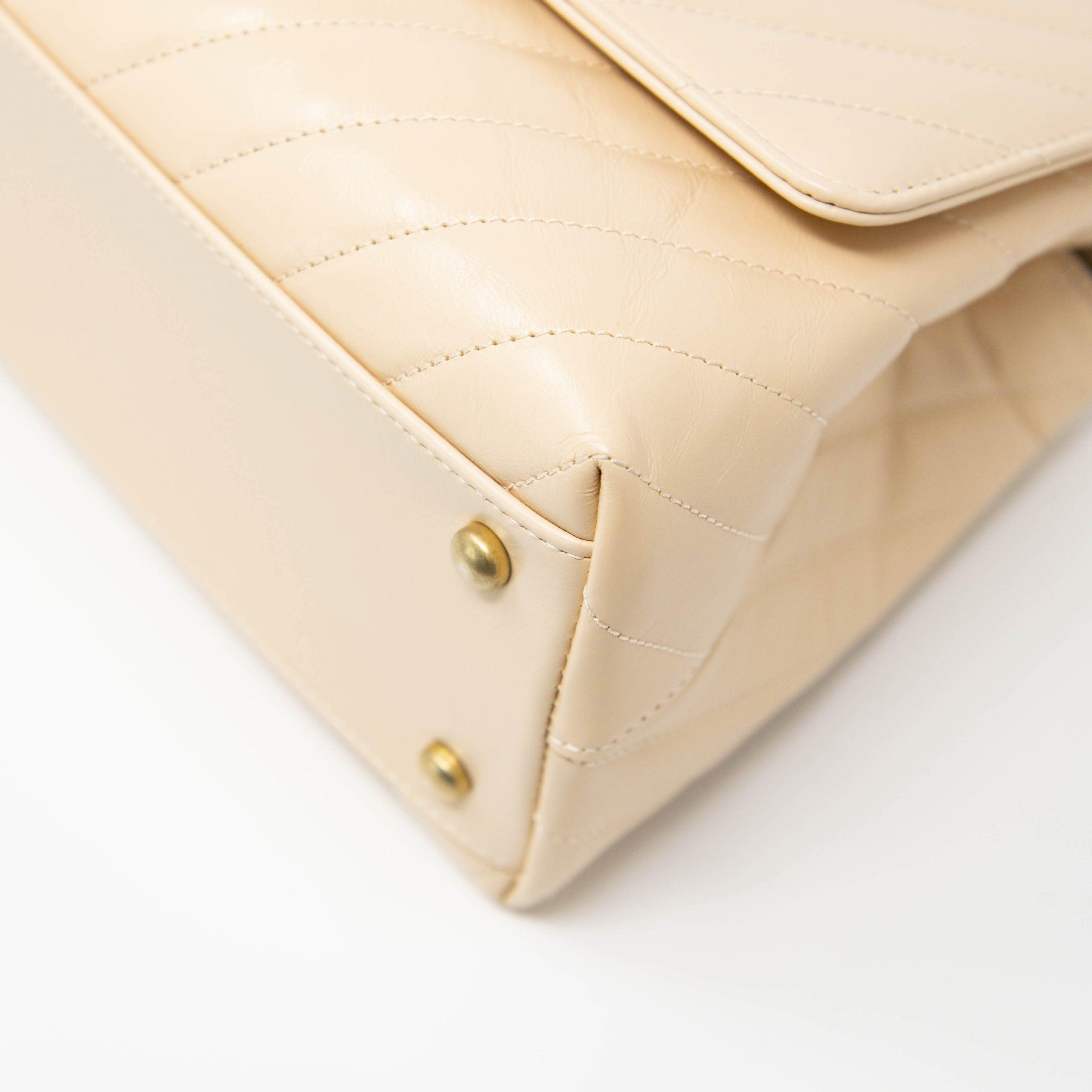 Chanel Beige Medium Coco Handle Bag - Classic Quilted Leather Crossbody & Shoulder Purse for Women | Perfect for Work, Date Night & Special Occasions