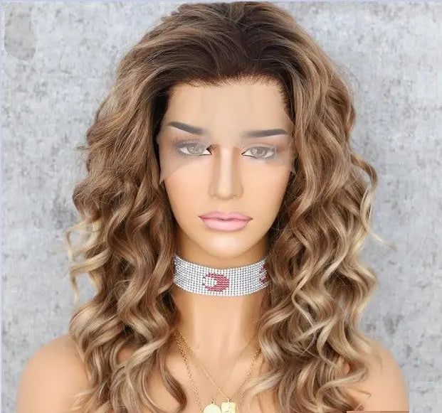 Heat Resistant Synthetic Lace Front Wig - Campbell Free Parting Curly Human Hair Wig for Women | Perfect for Daily Wear, Cosplay & Special Occasions
