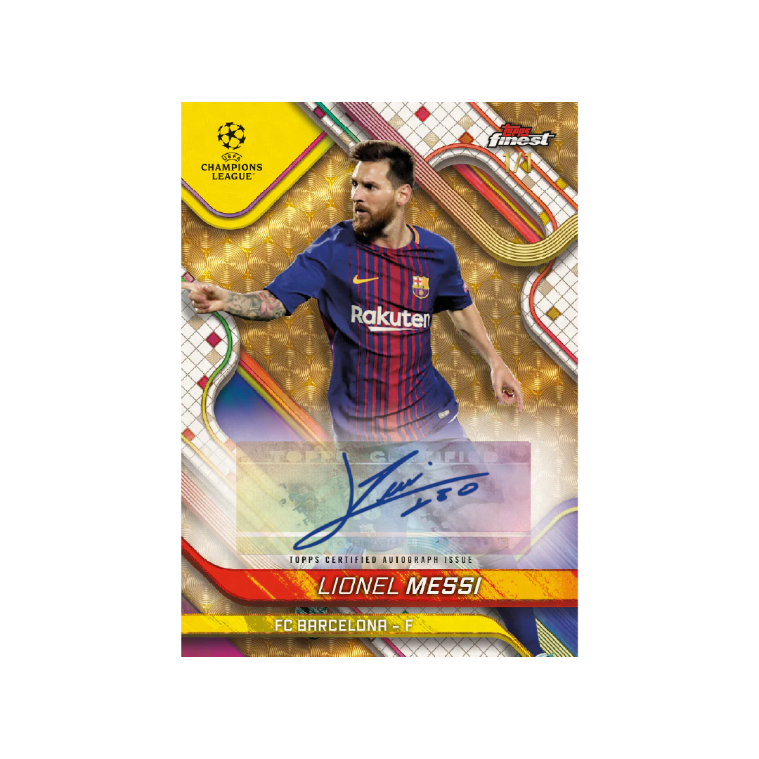 2024/25 Topps Finest UEFA Club Competitions Hobby Box - Premium Soccer Trading Cards Collection - Perfect for Collectors & Fantasy League Fans