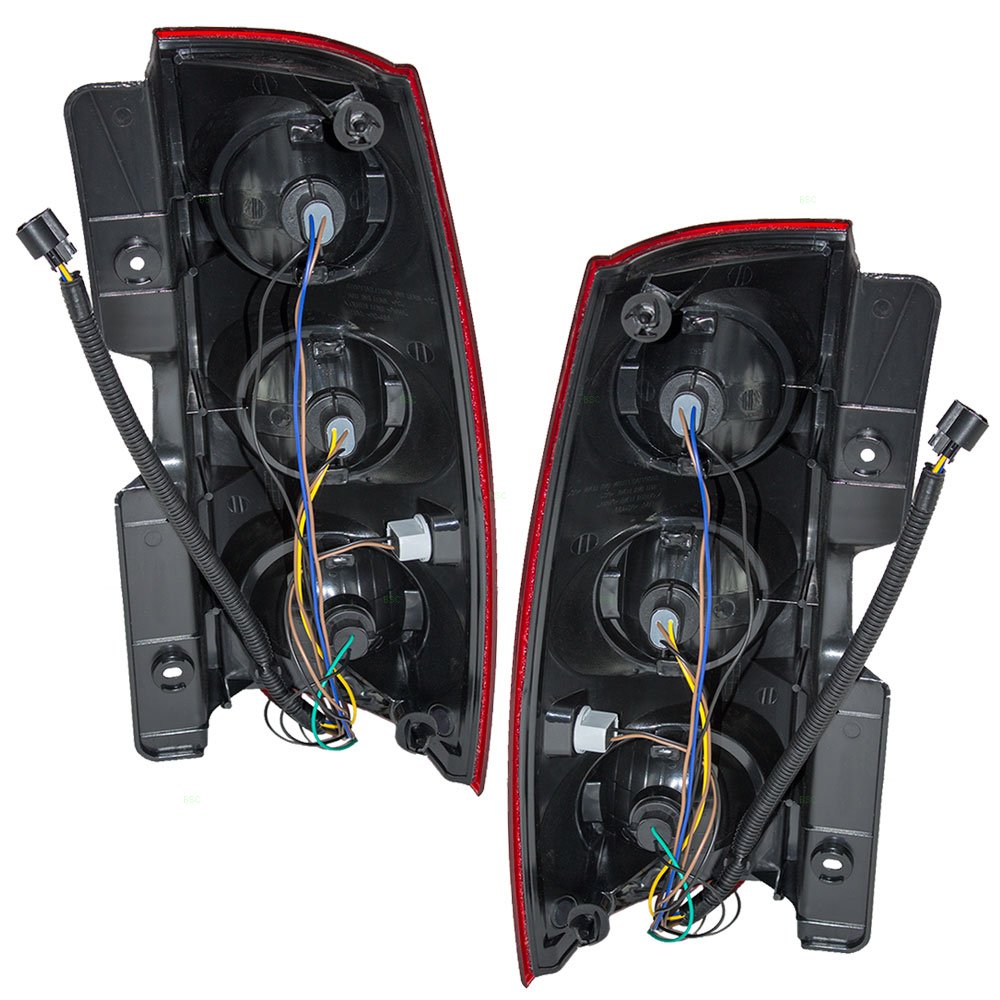 Brock Replacement Tail Lights Set for 2007-2014 GMC Yukon - Driver & Passenger Side (Part #25975975, 25975976) | Durable Aftermarket Headlights for Improved Visibility & Style