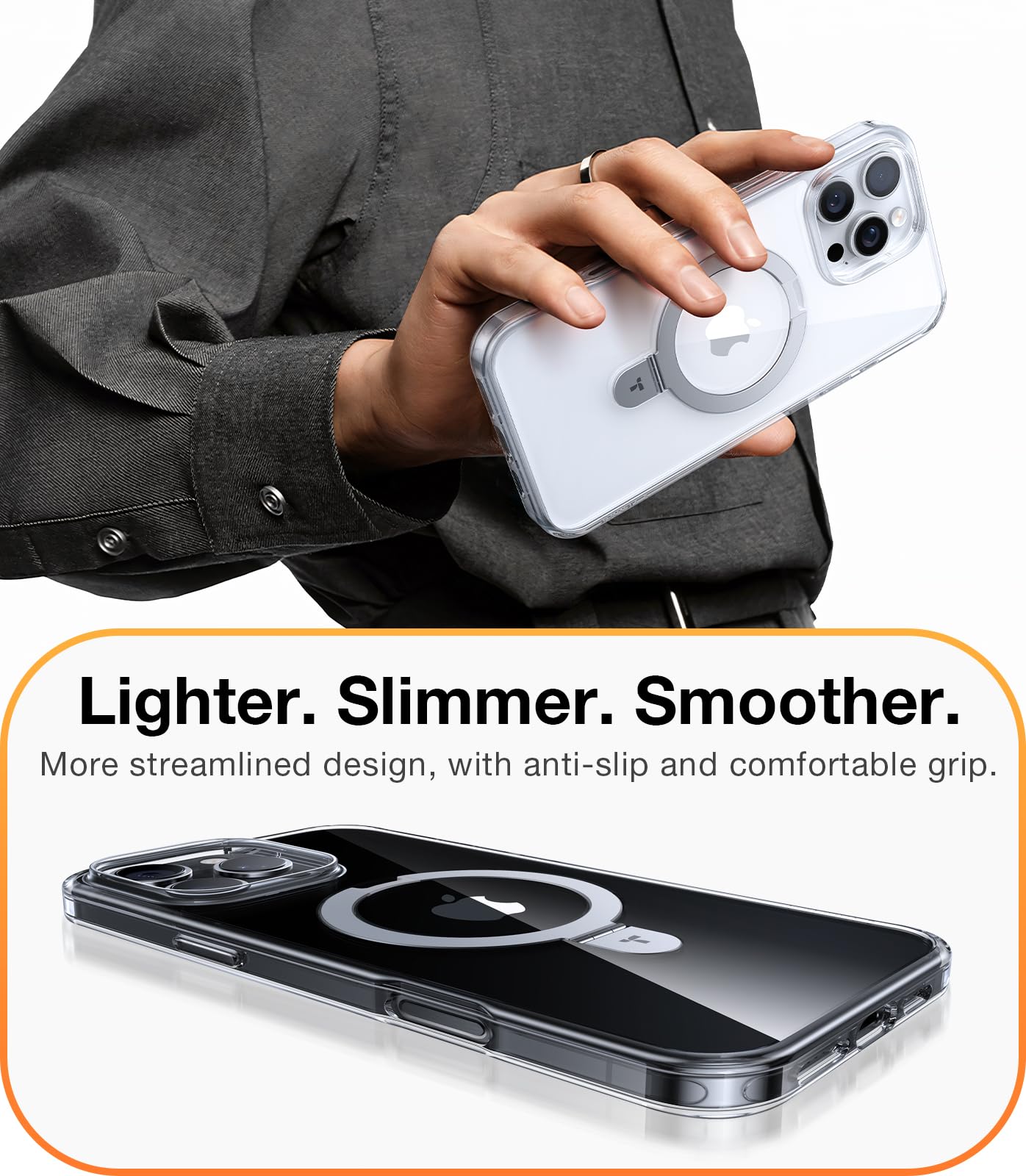 TORRAS Magnetic Clear Case for iPhone 16 Pro 6.3