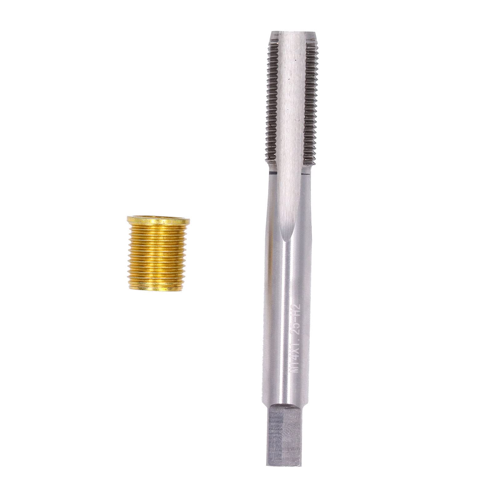 Helicoil Thread Repair Kit - M12x1.25 & M14x1.25 Spark Plug Thread Chaser with Metal Inserts - Professional Rethreading Tool for Automotive Engine Repair - Perfect for Fixing Stripped Spark Plug Threads in Cars, Trucks and Motorcycles