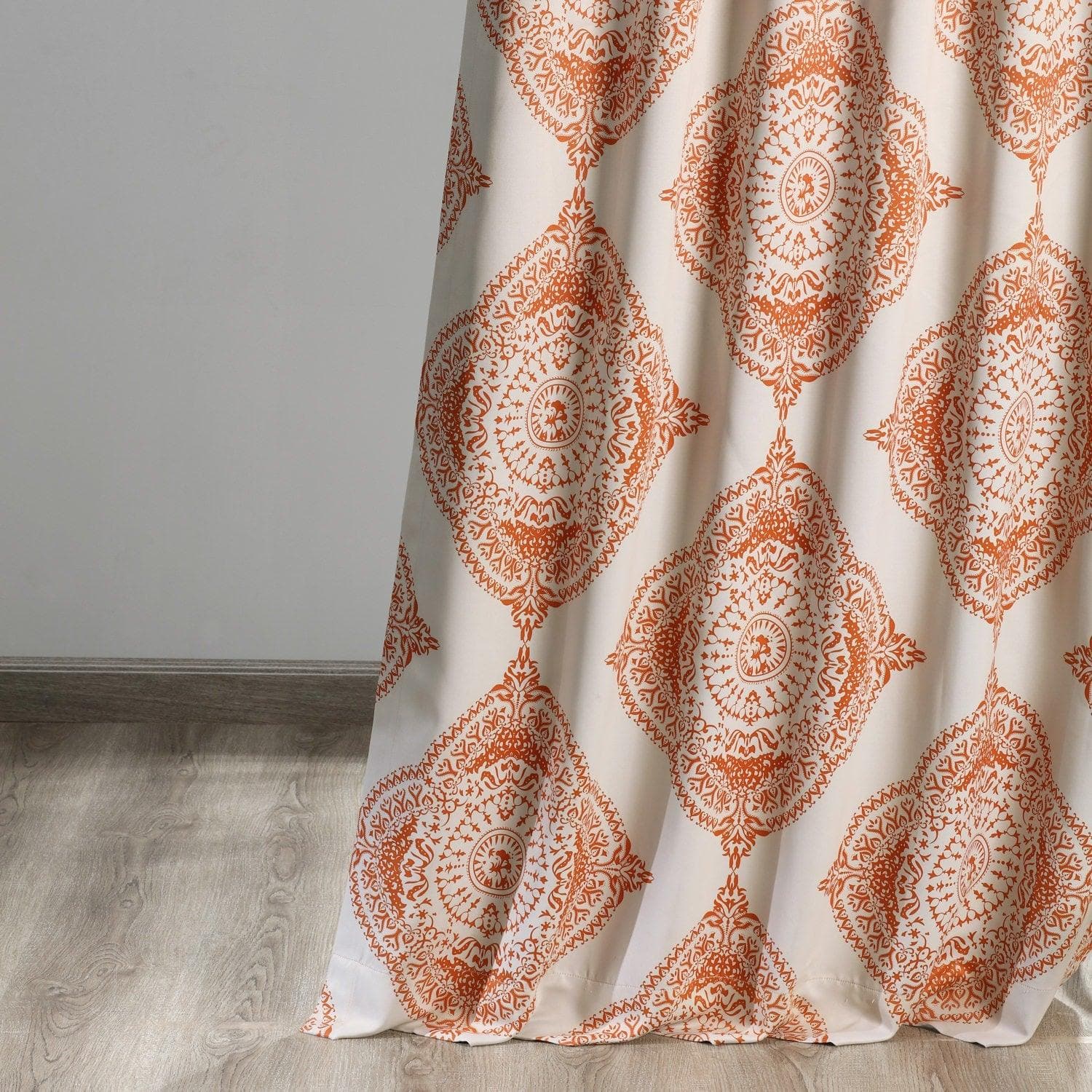 Premium Henna Emblem Blackout Curtains - 100% Room Darkening Window Drapes for Bedroom & Living Room | Noise Reducing & Thermal Insulated for Better Sleep & Privacy
