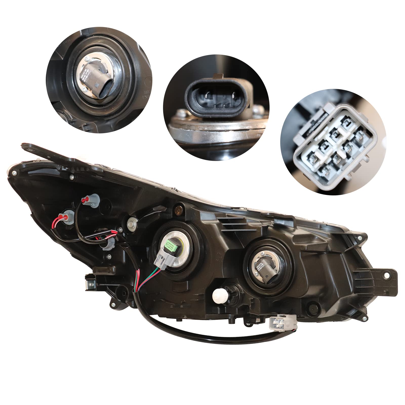 2012-2014 Subaru Impreza & XV Crosstrek Left Driver Side Headlight Assembly - Black Housing Halogen Headlamp with Clear Lens | Replacement for Damaged Headlights | Perfect for Night Driving & Auto Restoration Projects