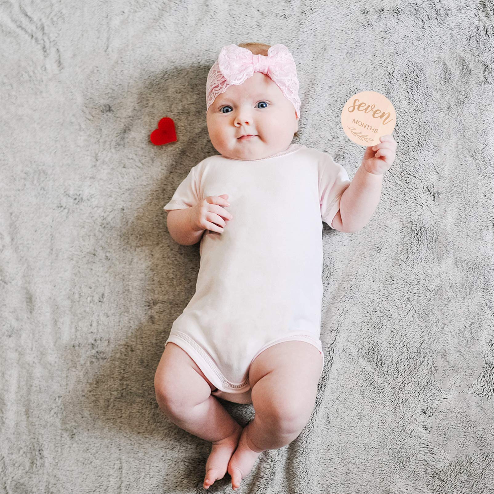 14 Pcs Wooden Baby Milestone Cards - Pregnancy to Newborn Photoshoot Props, Growth Tracker & Announcement Cards for Baby's First Year | Perfect for Monthly Photo Shoots, Baby Showers & Nursery Decor