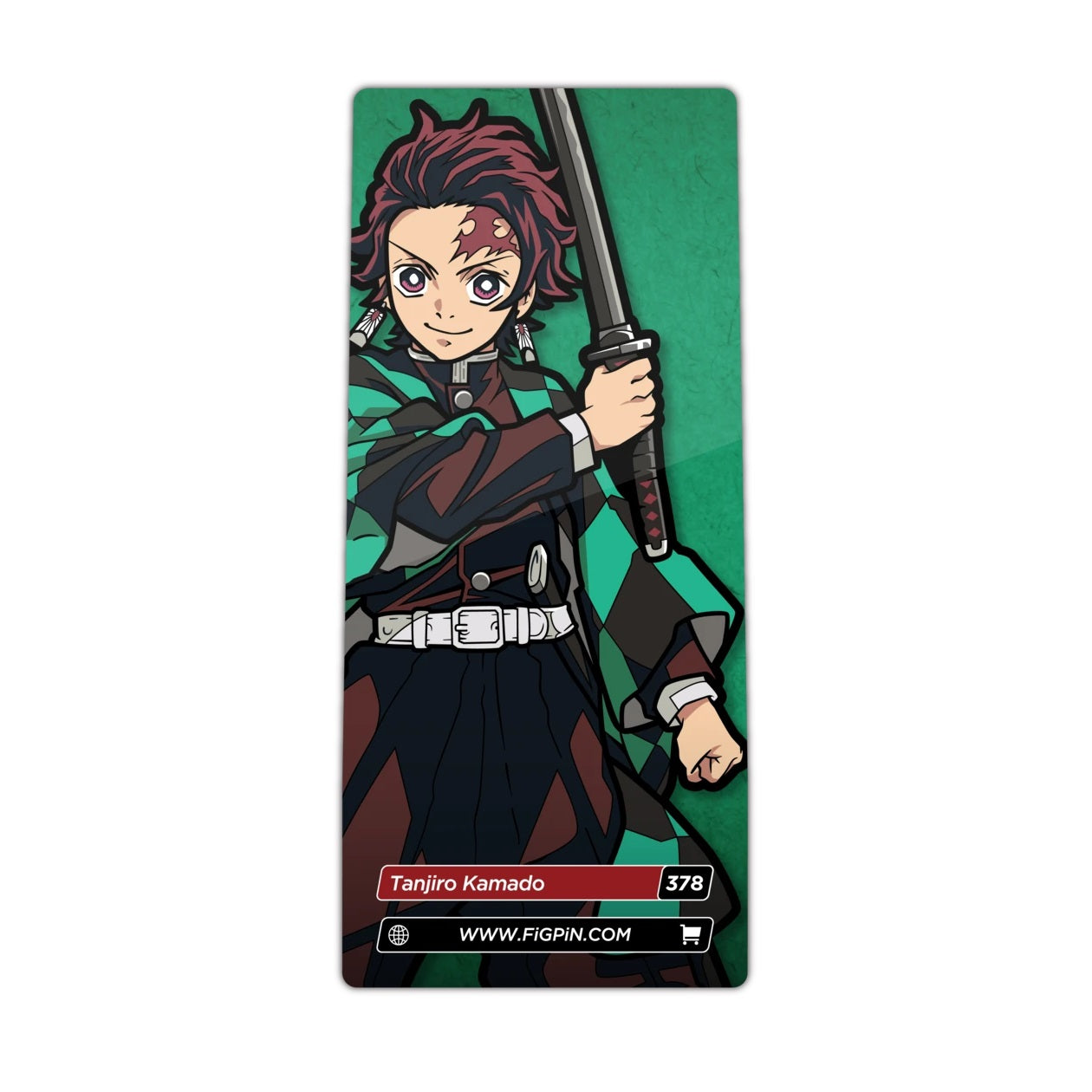 Demon Slayer: Tanjiro Kamado Enamel Pin - Official FiGPiN Collectible [378] - Perfect for Anime Fans, Cosplay & Gift Giving