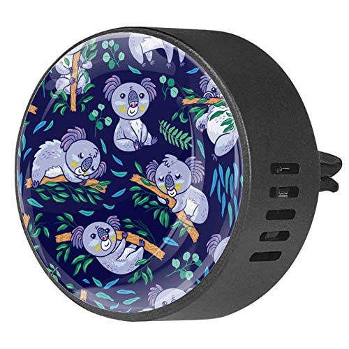 Cute Cartoon Koala Car Air Freshener - Essential Oil Diffuser & Aromatherapy Vent Clip for Car, Office, Home | Custom EVA Locket for Fresh Scent & Relaxation | Perfect for Gifts, Travel & Daily Use