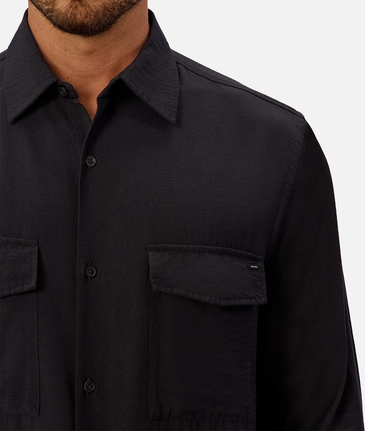 Premium Campiano Long Sleeve Shirt for Men - Soft Cotton Comfort Fit Black Tee - Casual Wear, Office Outfits & Outdoor Activities