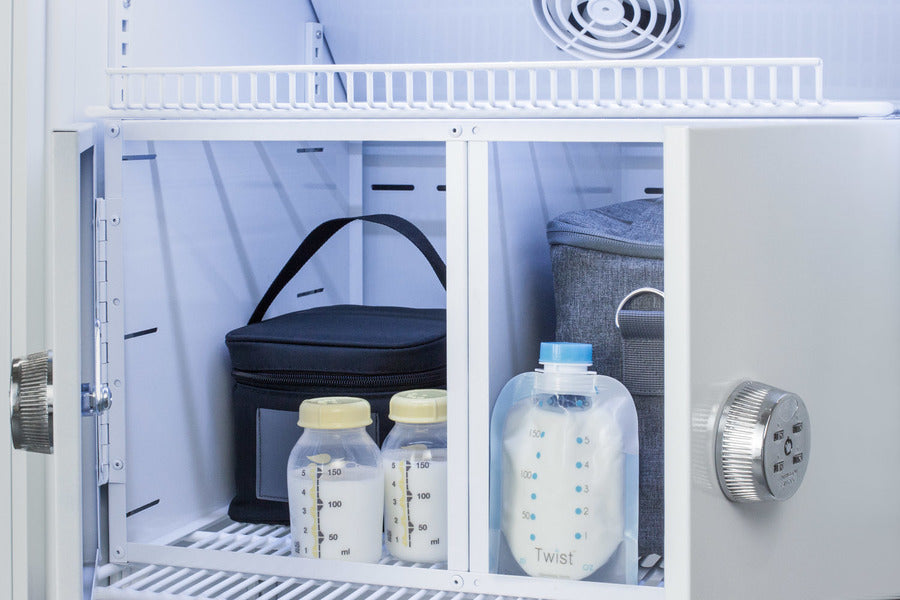 Accucold 6 Cu.Ft. MOMCUBE™ ADA Height Breast Milk Refrigerator with Interior Lockers - Perfect for Hospitals, Daycares & Breastfeeding Moms